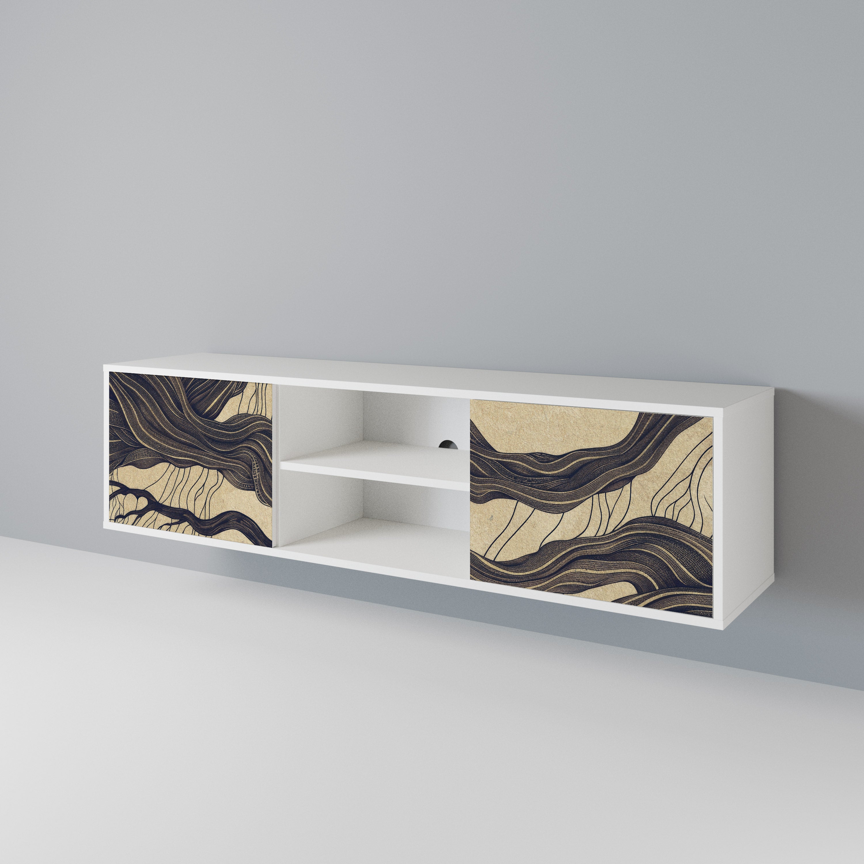 UNIFIED FRAGMENTS Mueble de TV de 2 Puertas