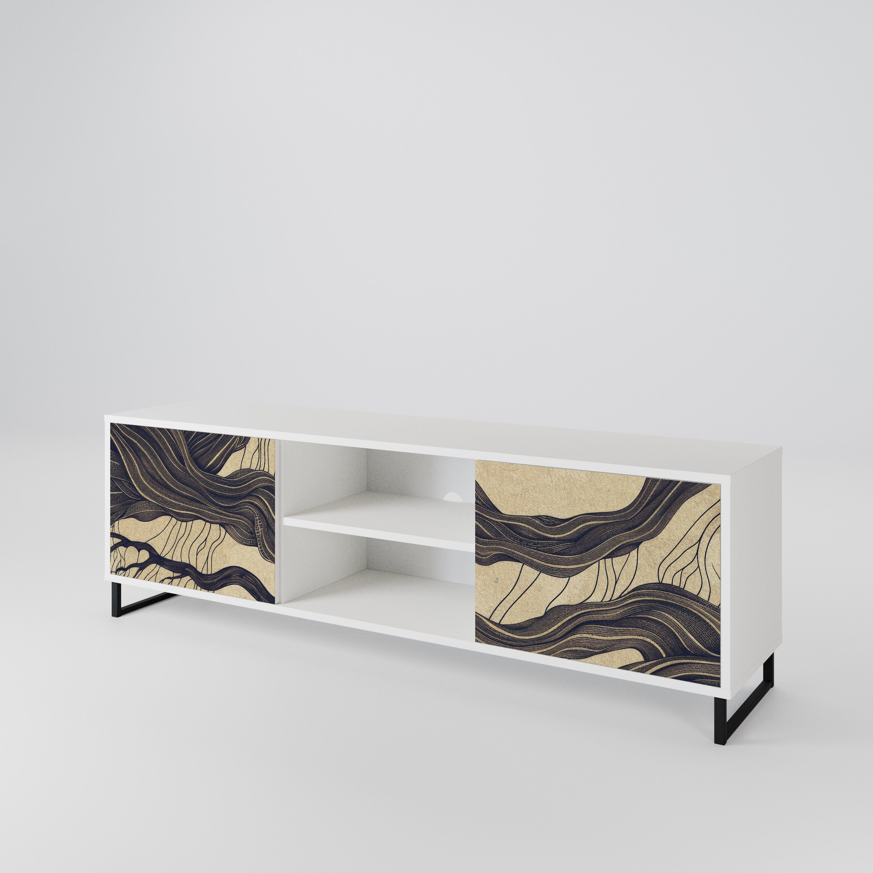 UNIFIED FRAGMENTS Mueble de TV de 2 Puertas