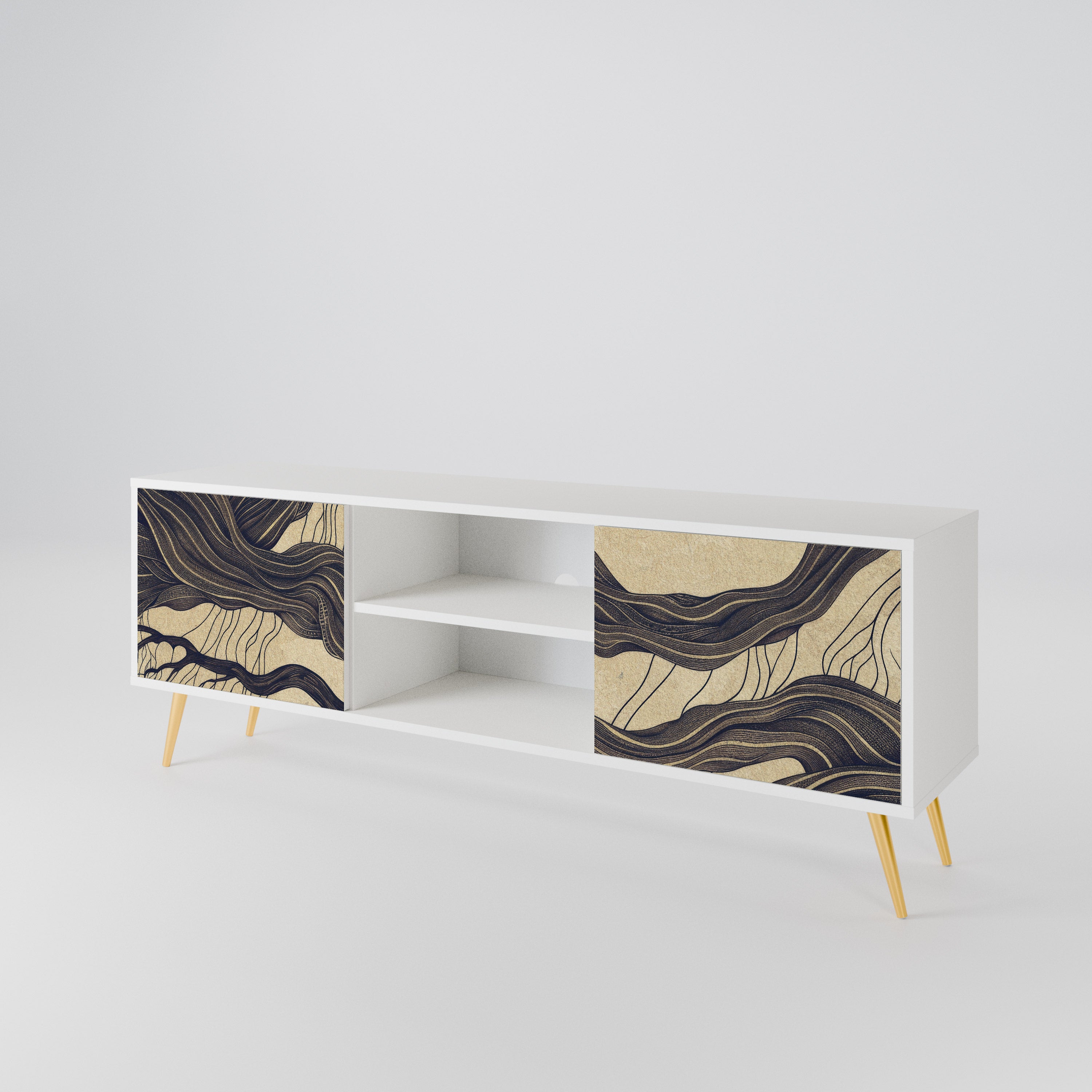 UNIFIED FRAGMENTS Mueble de TV de 2 Puertas