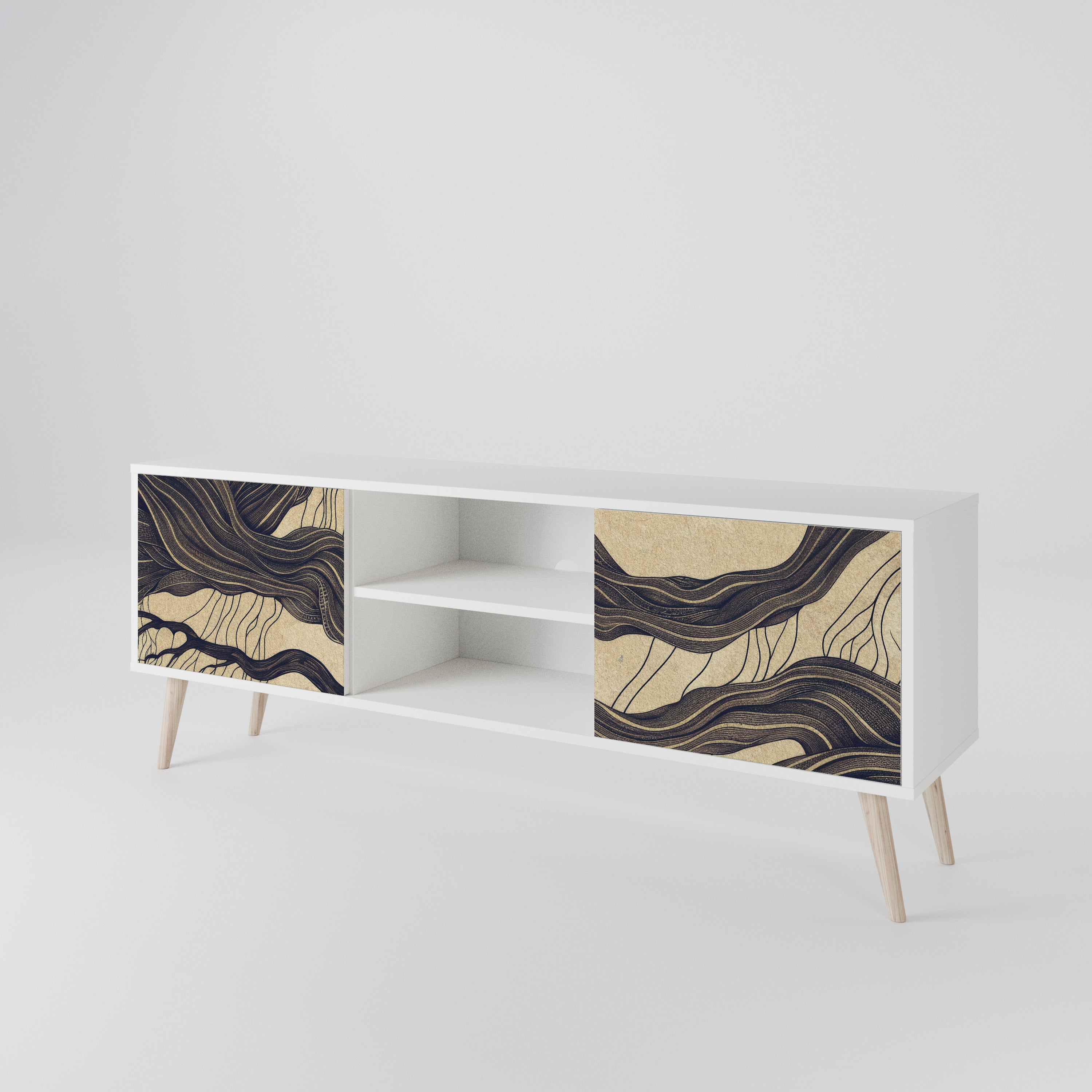 UNIFIED FRAGMENTS Mueble de TV de 2 Puertas