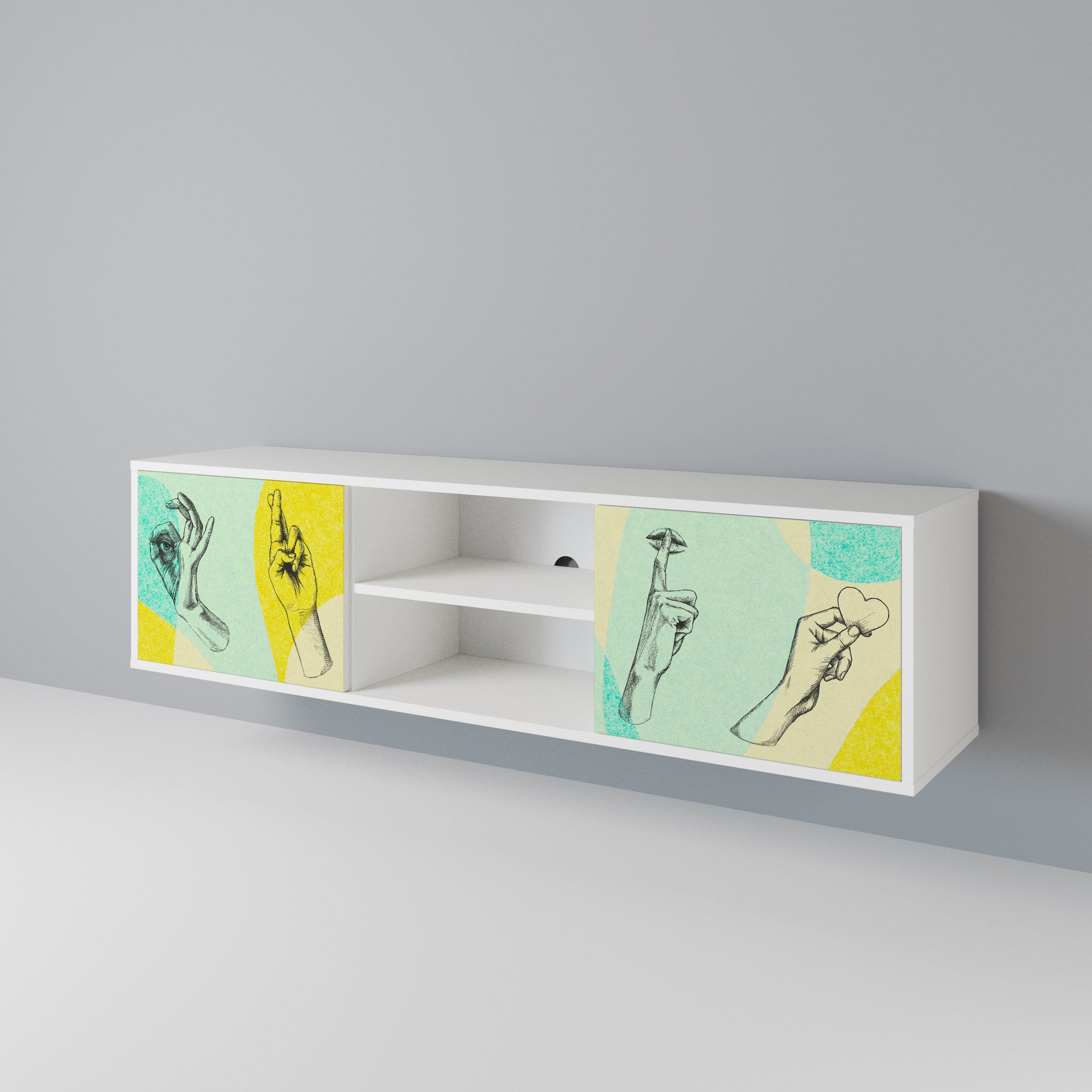 BODY LANGUAGE Mueble de TV de 2 Puertas