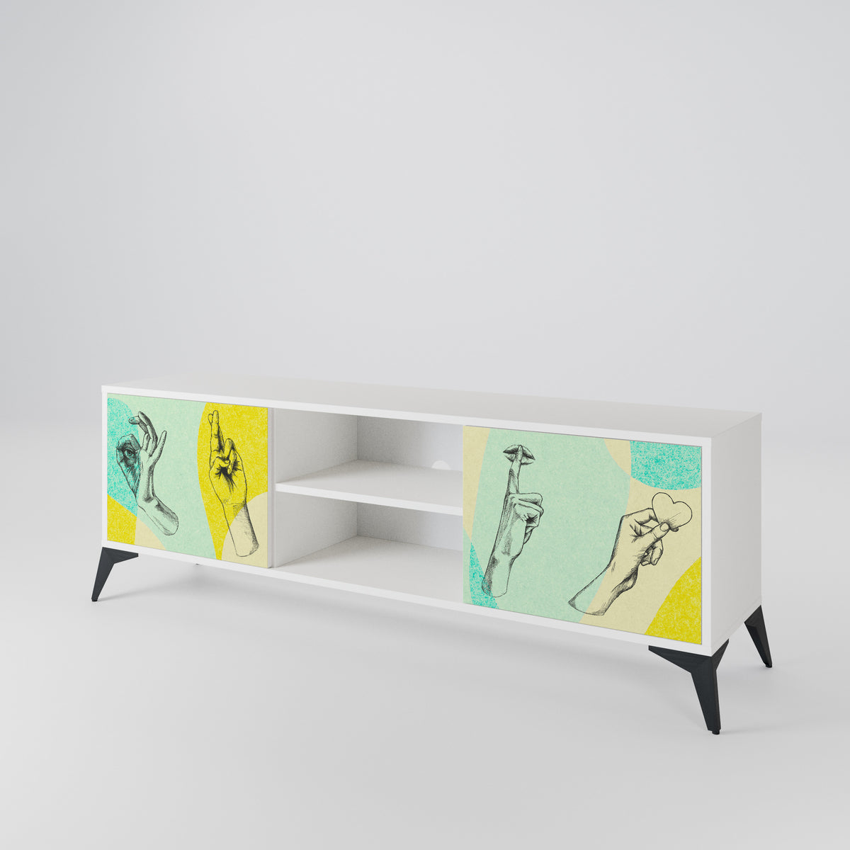 BODY LANGUAGE Mueble de TV de 2 Puertas