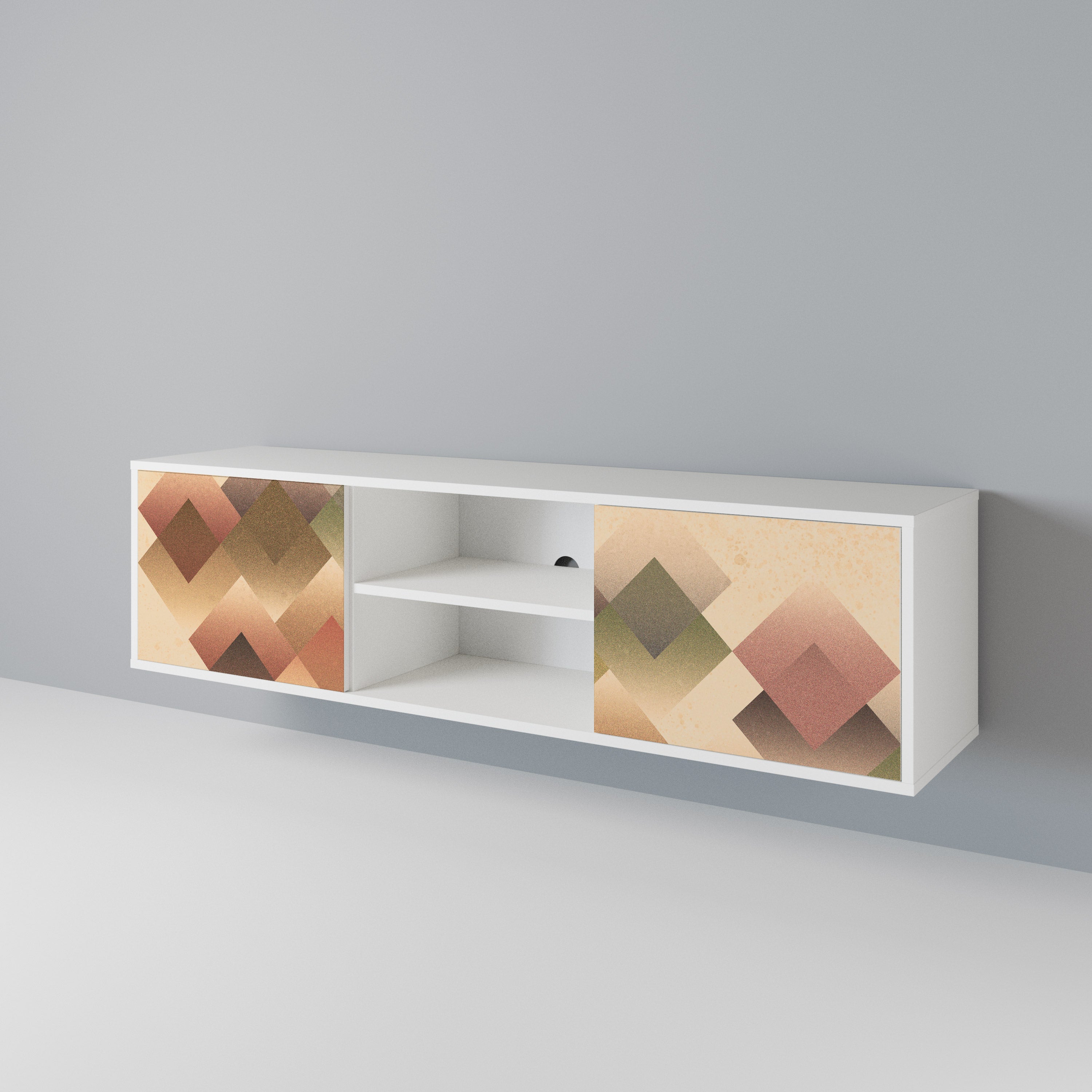 GEOMETRIC FUSION Mueble de TV de 2 Puertas