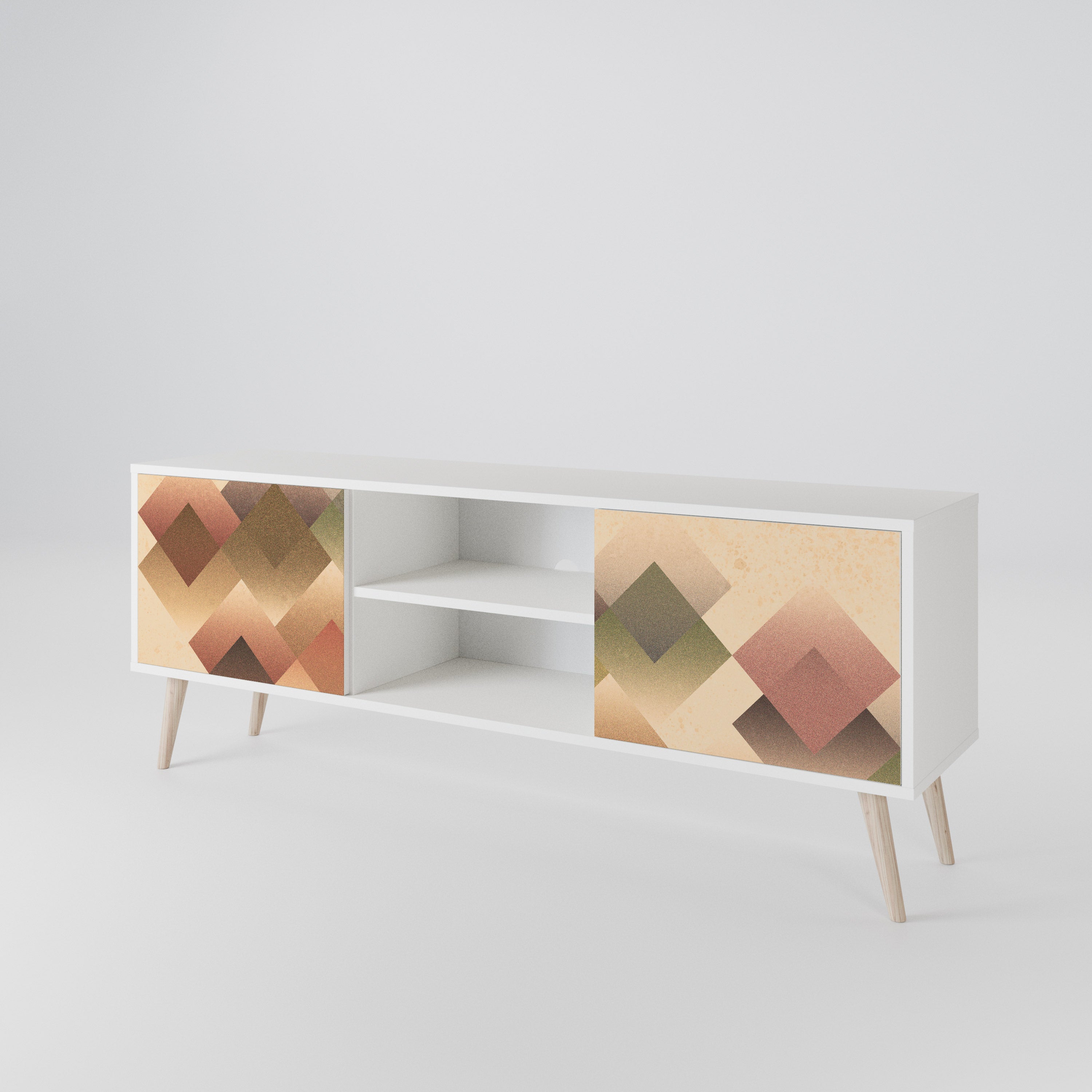 GEOMETRIC FUSION Mueble de TV de 2 Puertas