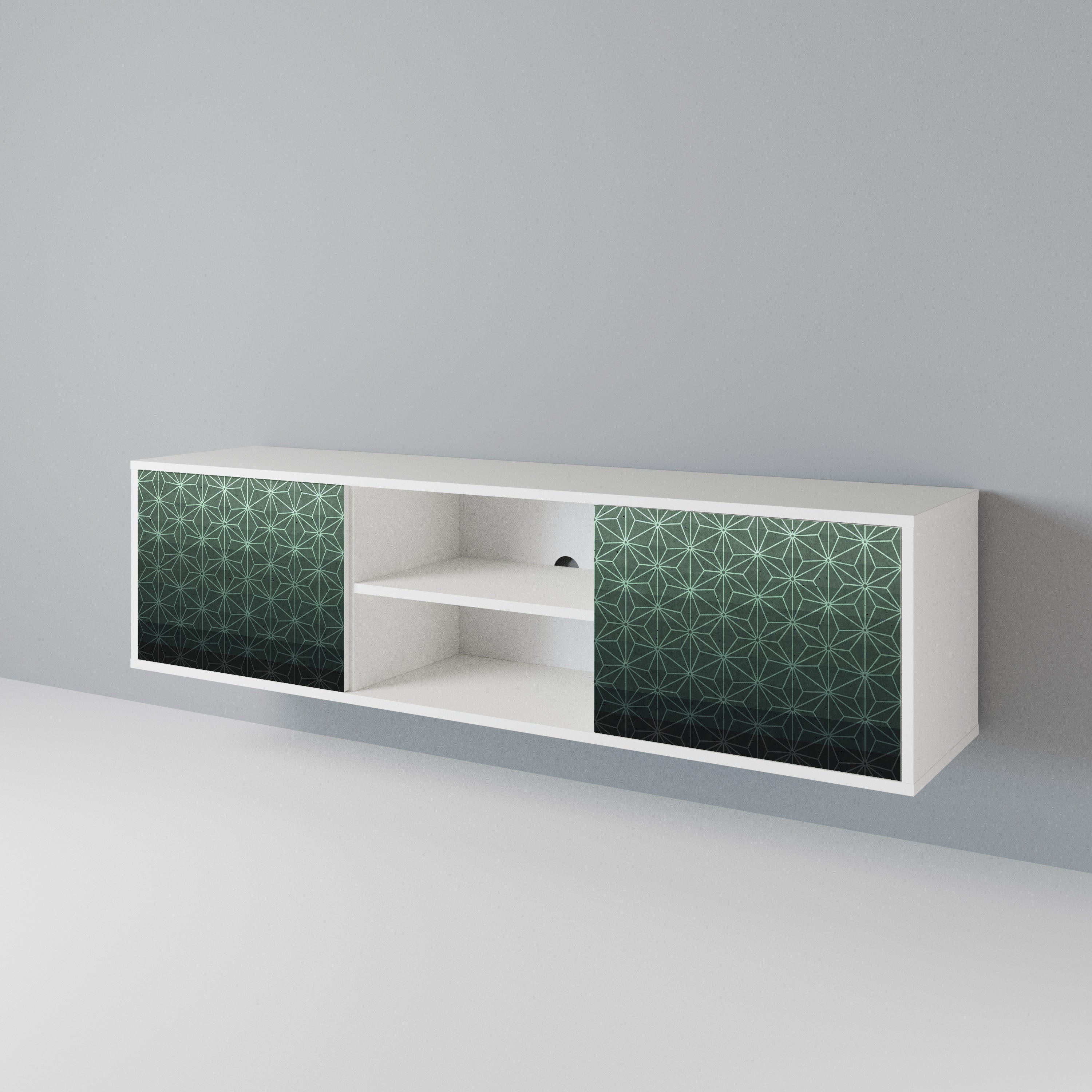 ORNAMENTAL GLIMMER Mueble de TV de 2 Puertas