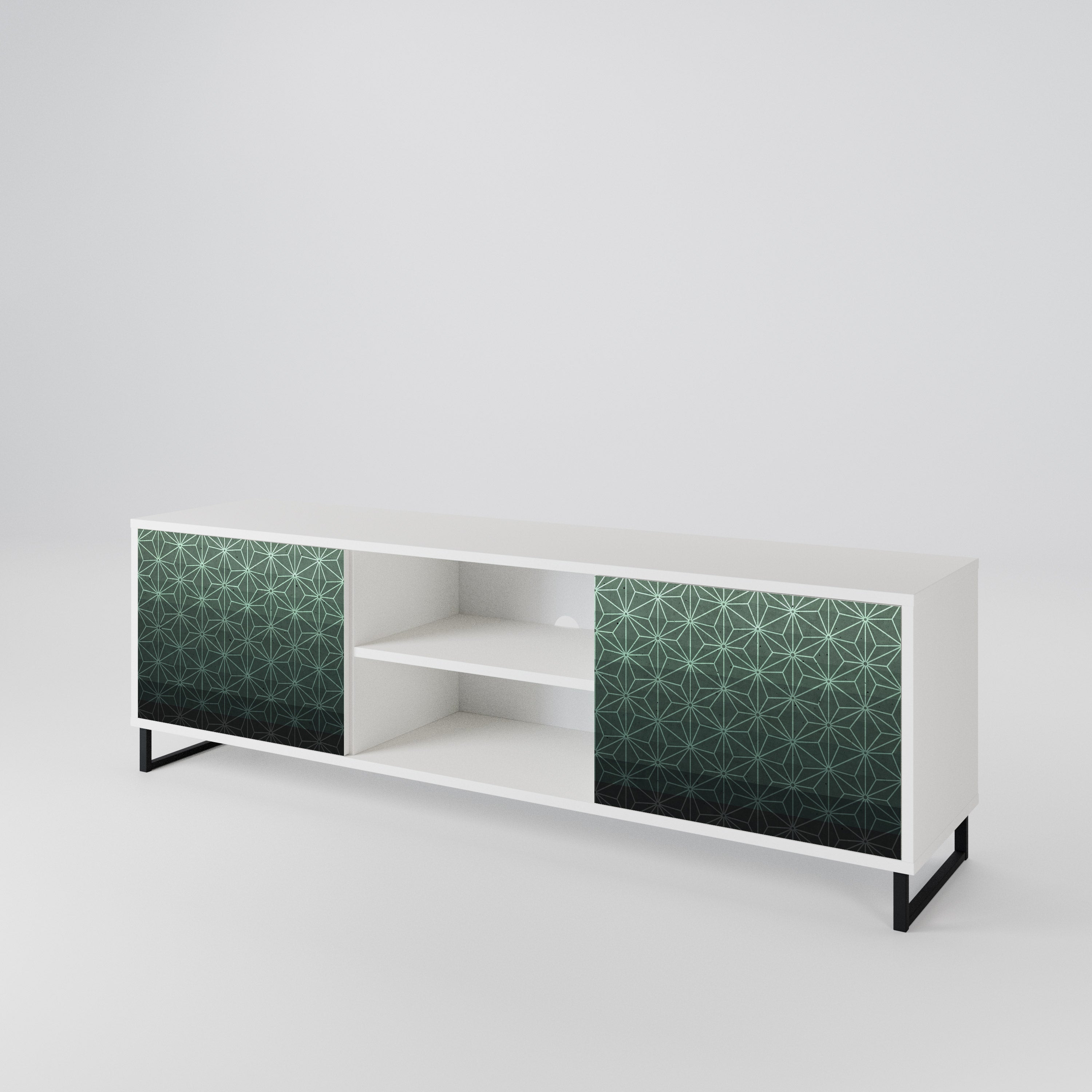 ORNAMENTAL GLIMMER Mueble de TV de 2 Puertas