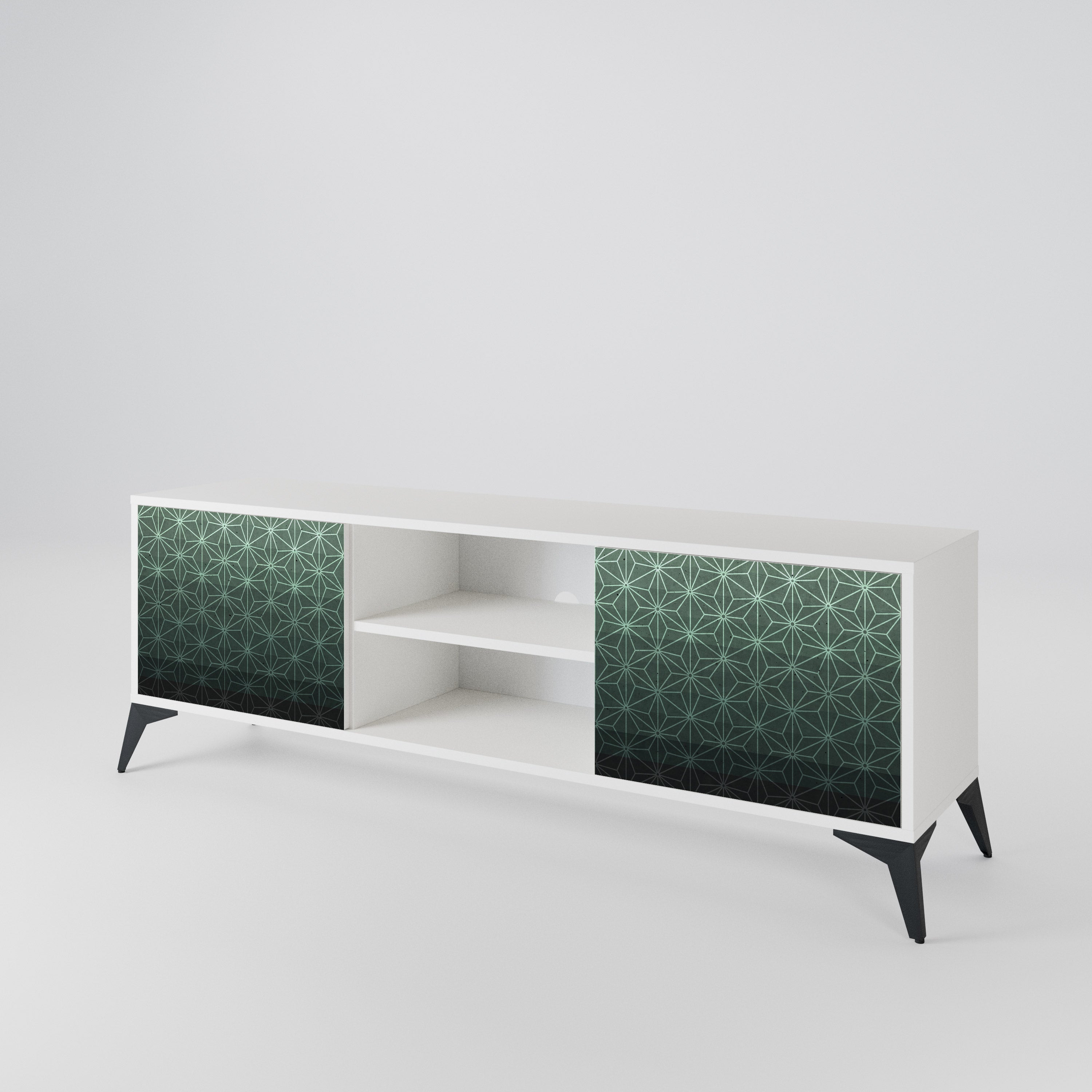 ORNAMENTAL GLIMMER Mueble de TV de 2 Puertas