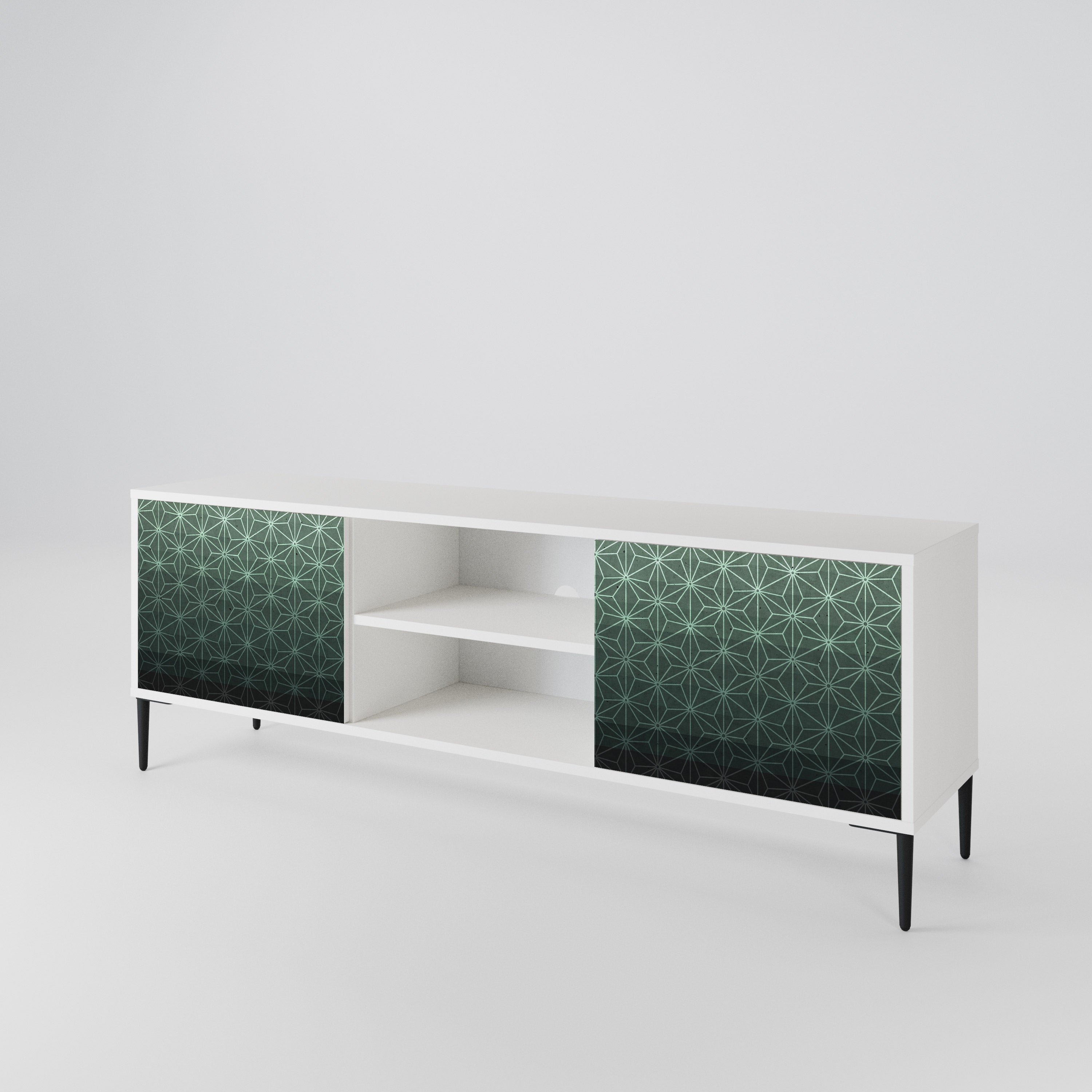 ORNAMENTAL GLIMMER Mueble de TV de 2 Puertas
