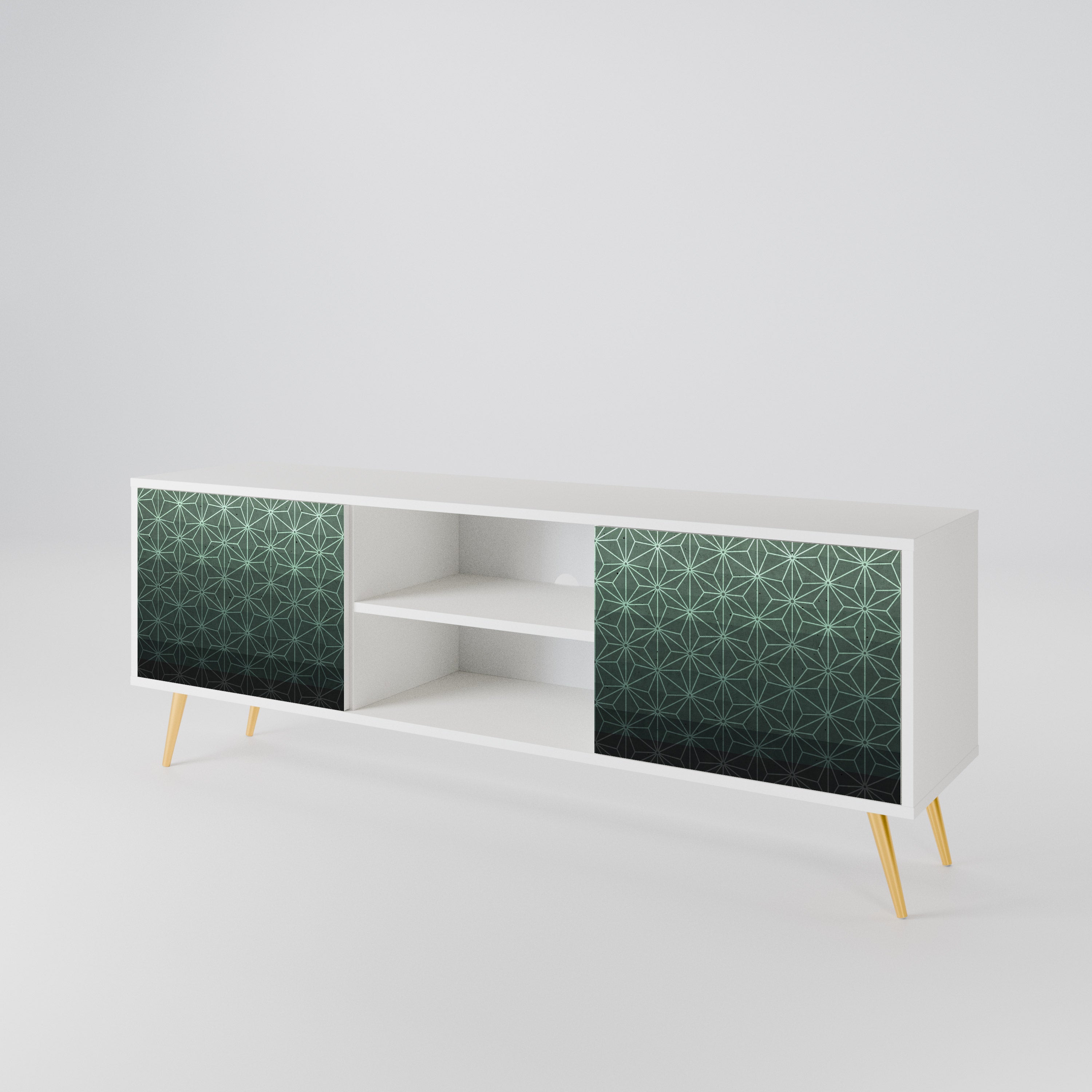 ORNAMENTAL GLIMMER Mueble de TV de 2 Puertas