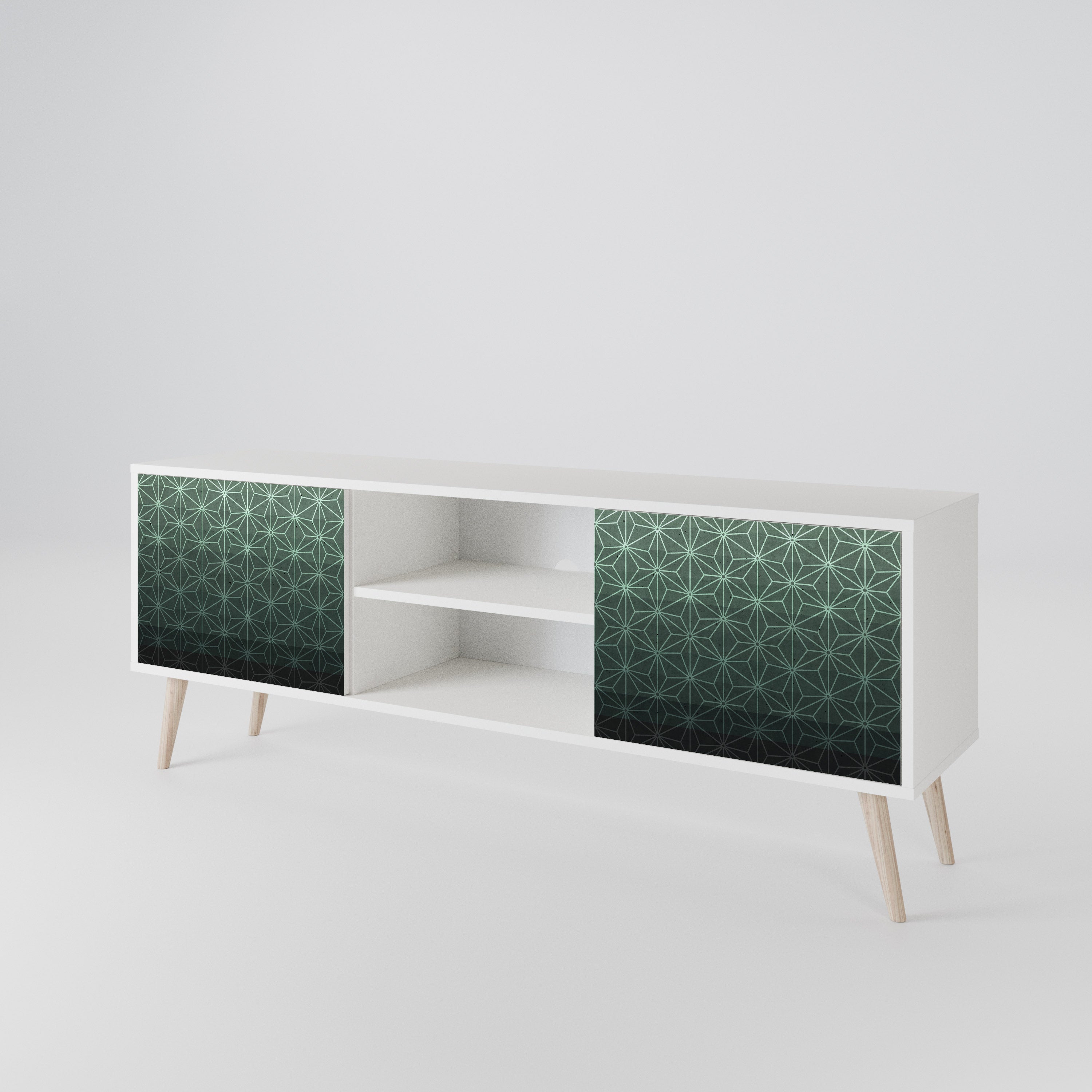 ORNAMENTAL GLIMMER Mueble de TV de 2 Puertas