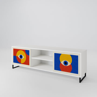 GEOMETRIC EYES Mueble de TV de 2 Puertas