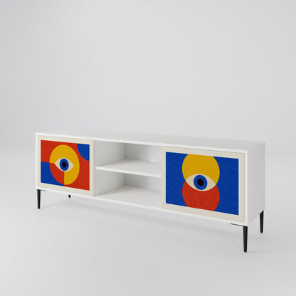 GEOMETRIC EYES Mueble de TV de 2 Puertas