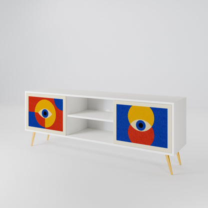GEOMETRIC EYES Mueble de TV de 2 Puertas