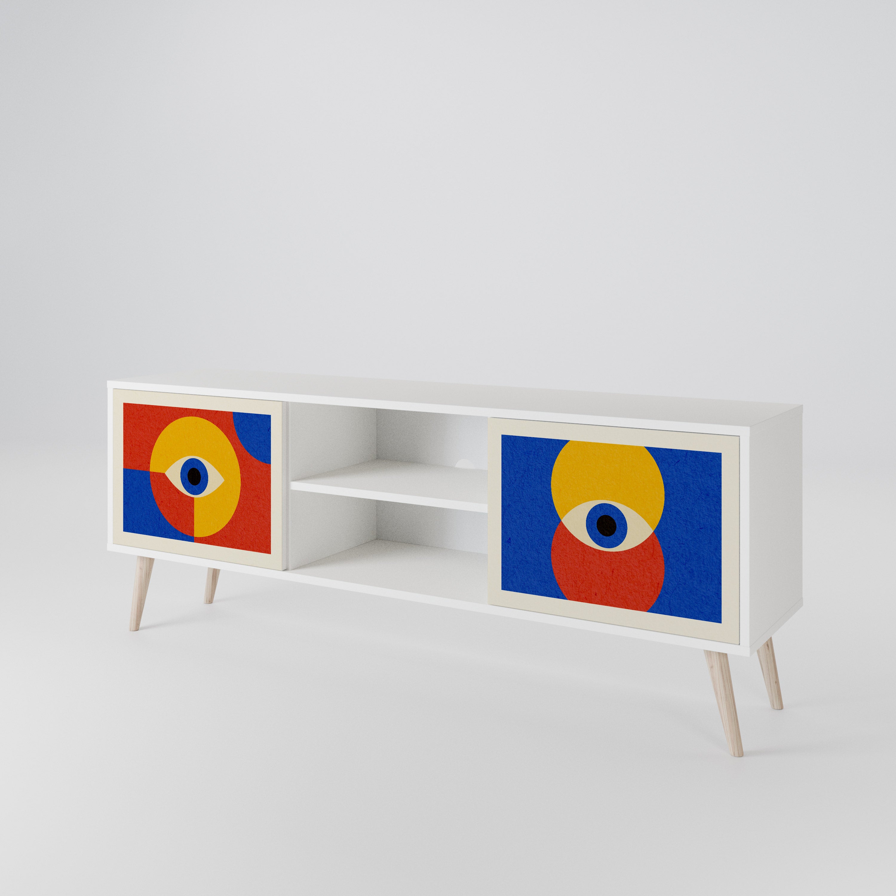GEOMETRIC EYES 2-Door TV Cabinet