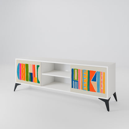 GEOMETRIC SHINE Mueble de TV de 2 Puertas