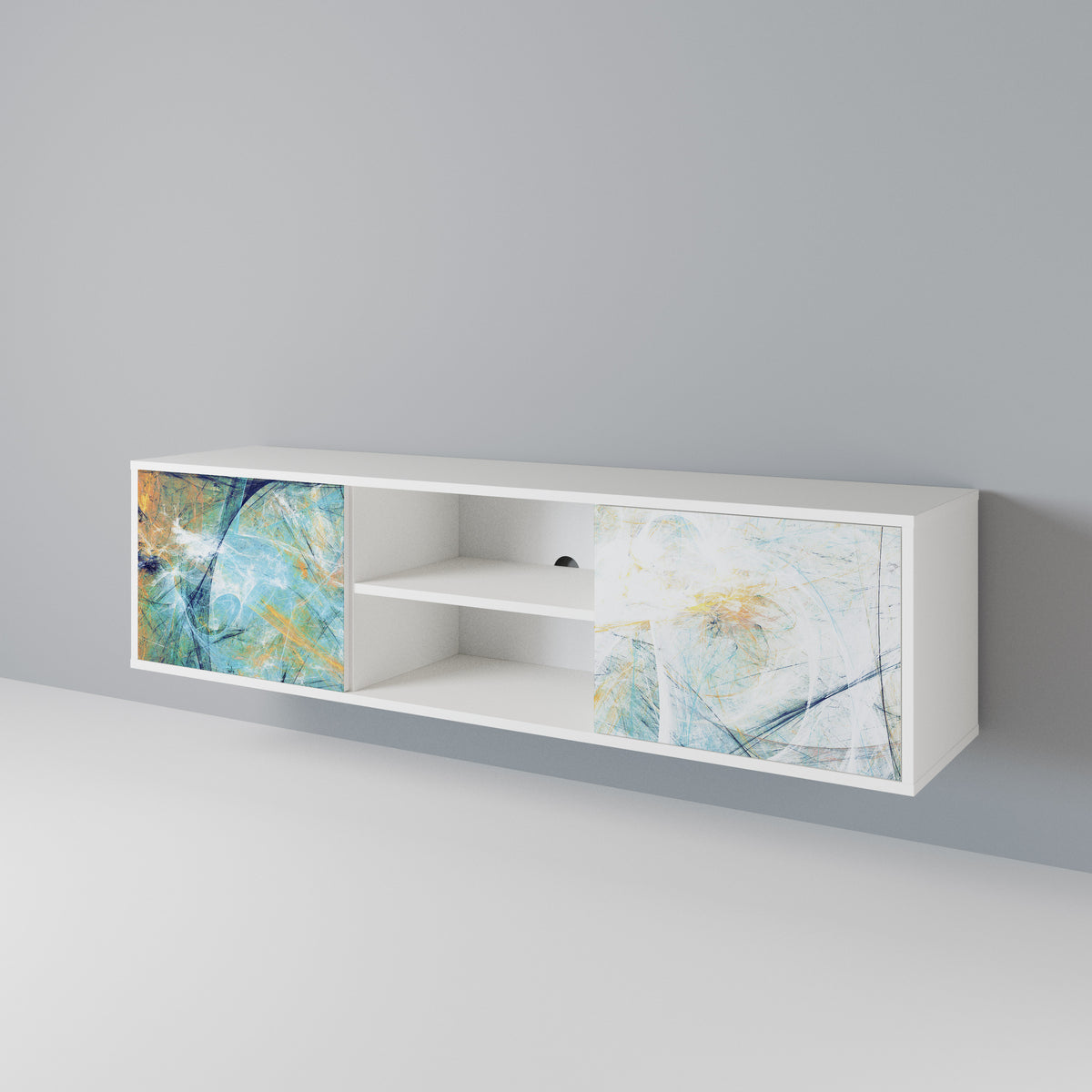 ABSTRACT THOUGHTS Mueble de TV de 2 Puertas