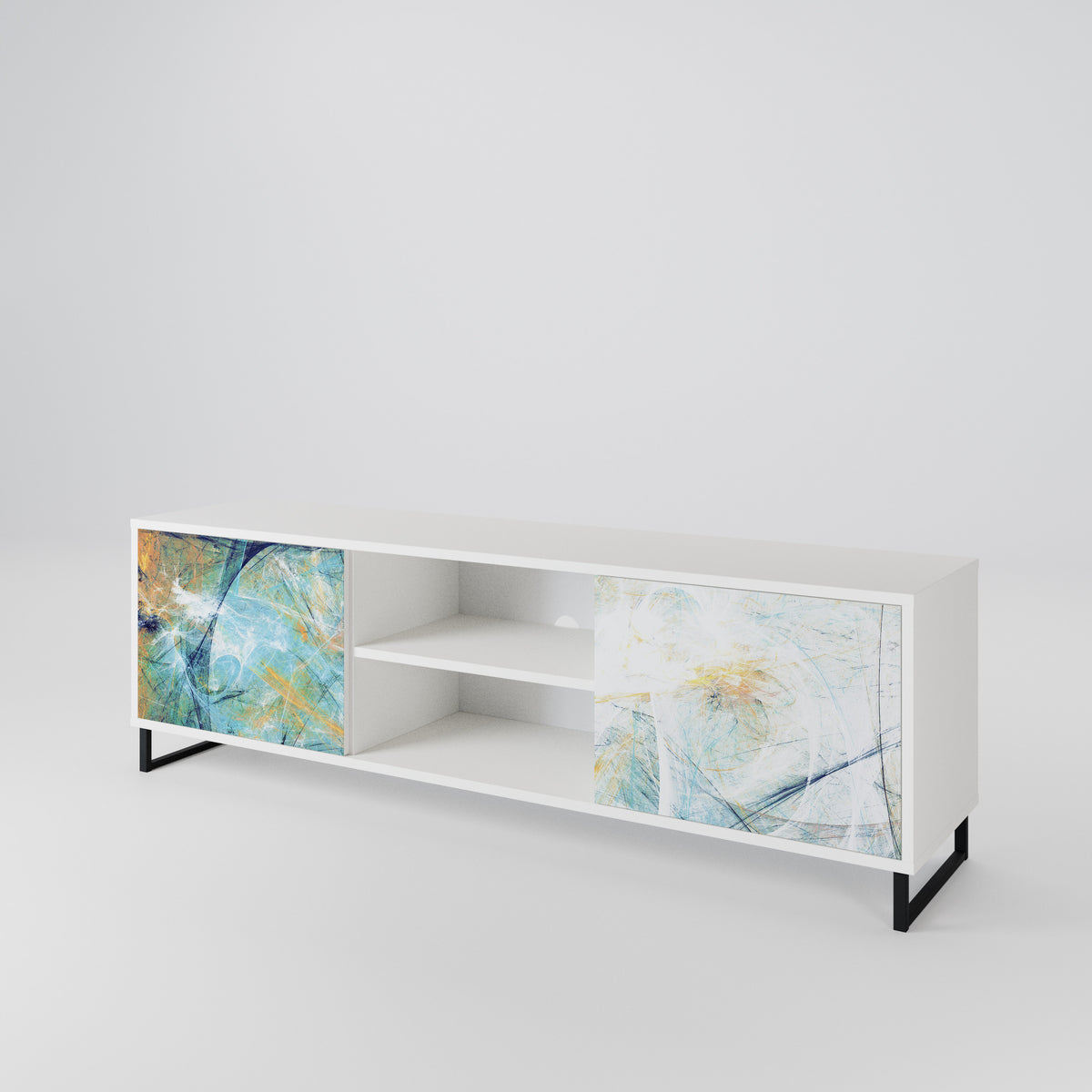 ABSTRACT THOUGHTS Mueble de TV de 2 Puertas