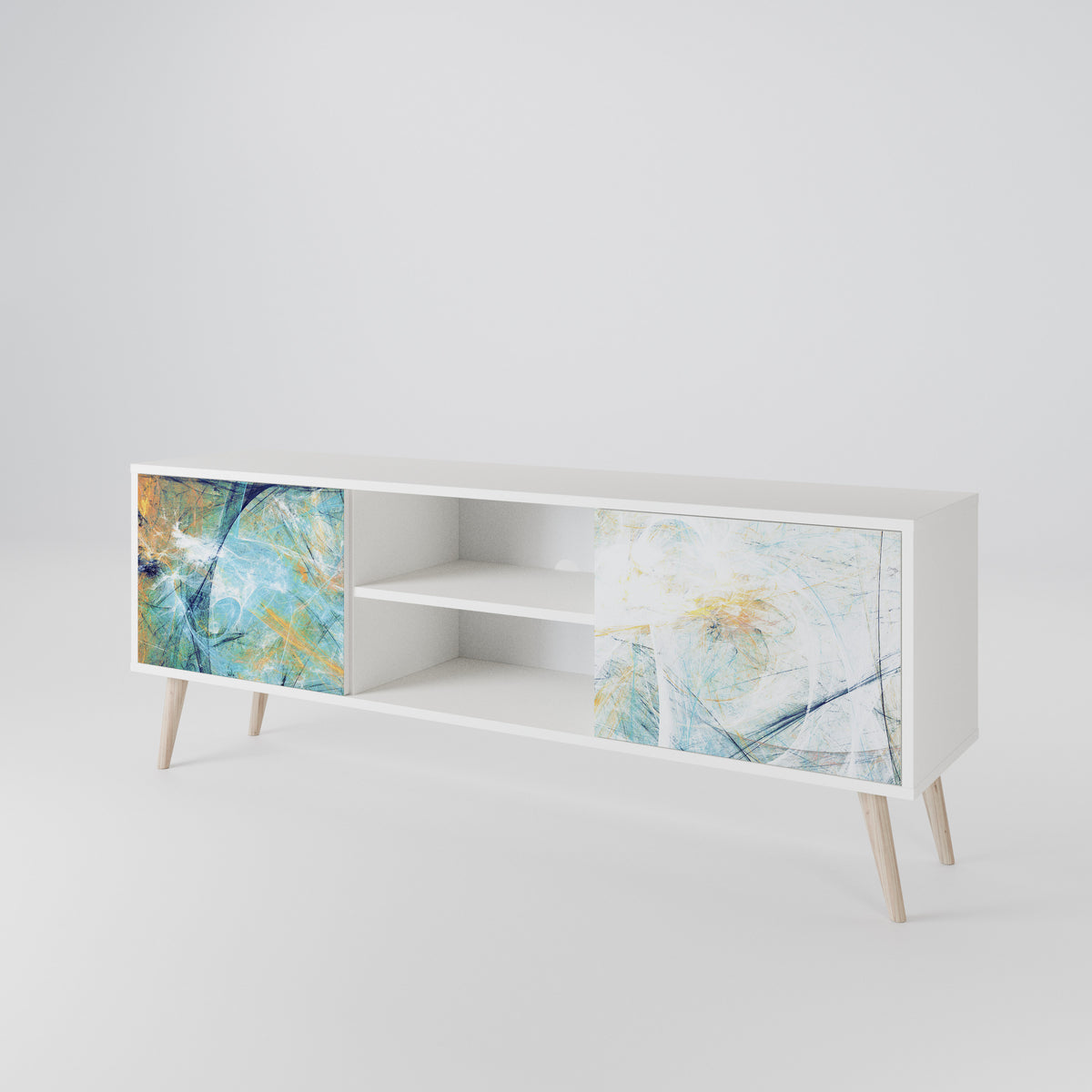 ABSTRACT THOUGHTS Mueble de TV de 2 Puertas