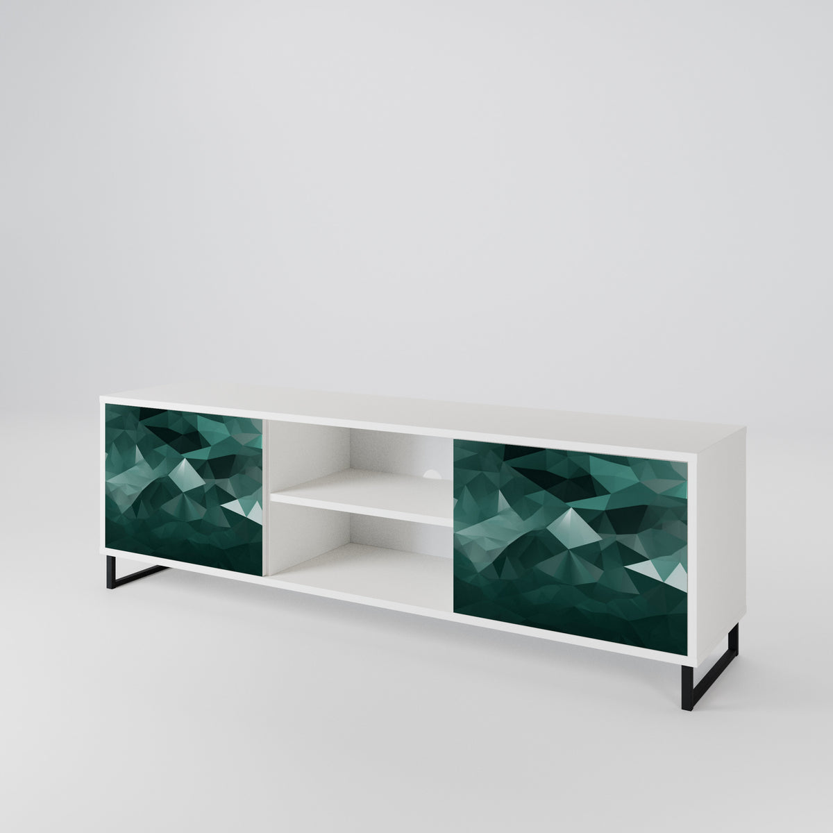POLYGONAL FLOATING Mueble de TV de 2 Puertas