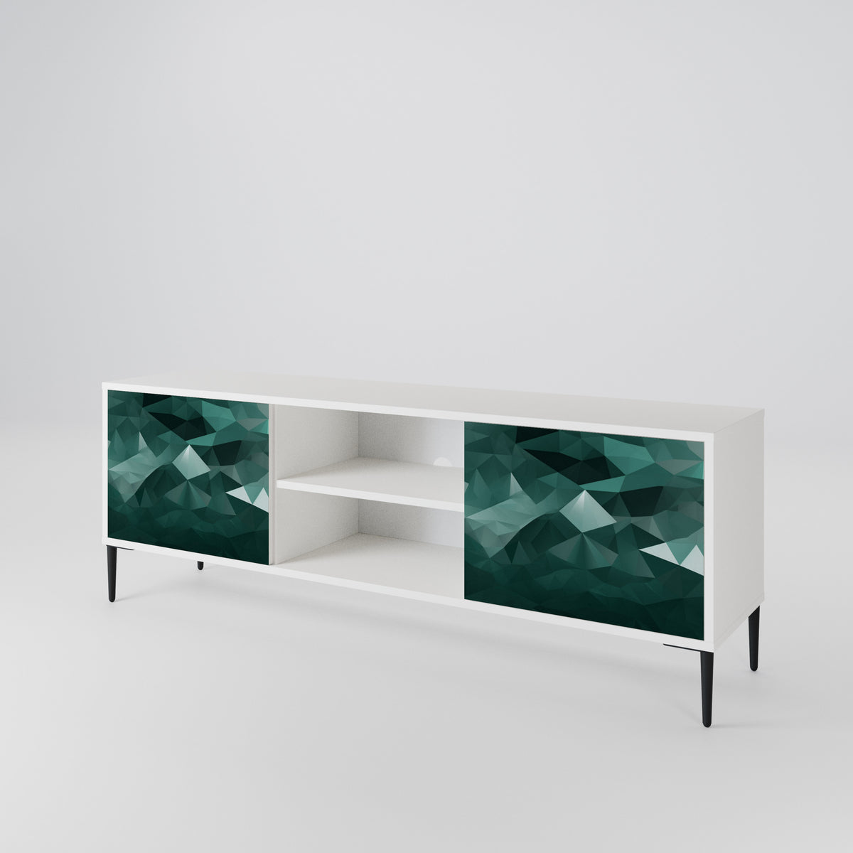 POLYGONAL FLOATING Mueble de TV de 2 Puertas