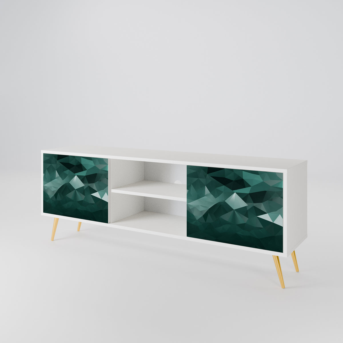 POLYGONAL FLOATING Mueble de TV de 2 Puertas