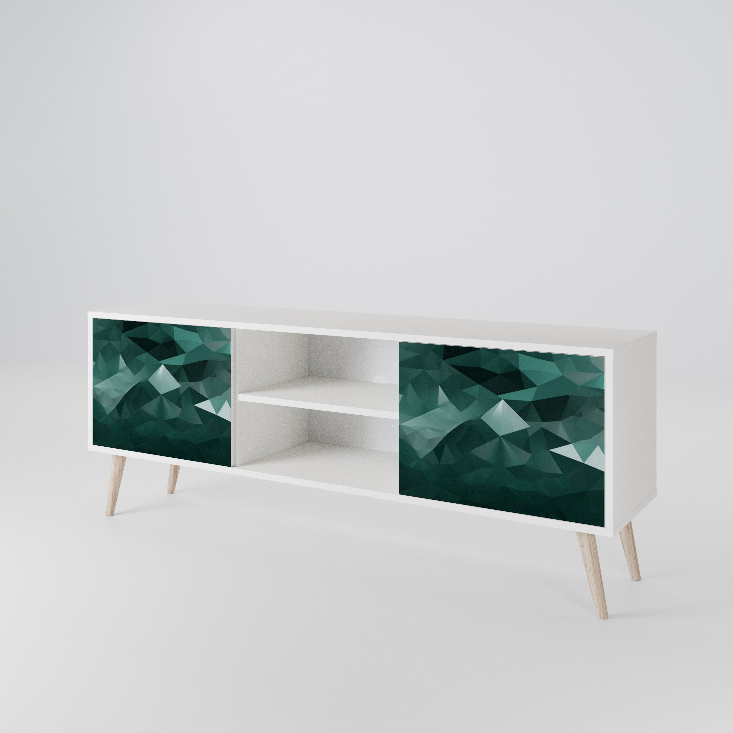 POLYGONAL FLOATING 2-Door TV Cabinet