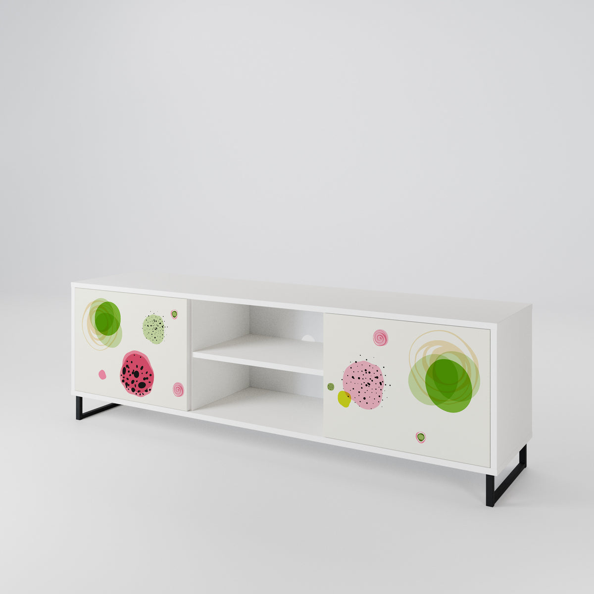 COLORFUL COSMOS Mueble de TV de 2 Puertas