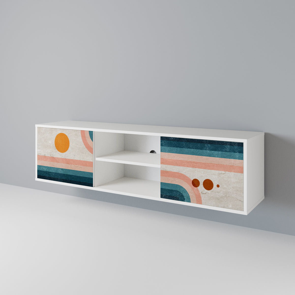 TWO HALVES Mueble de TV de 2 Puertas