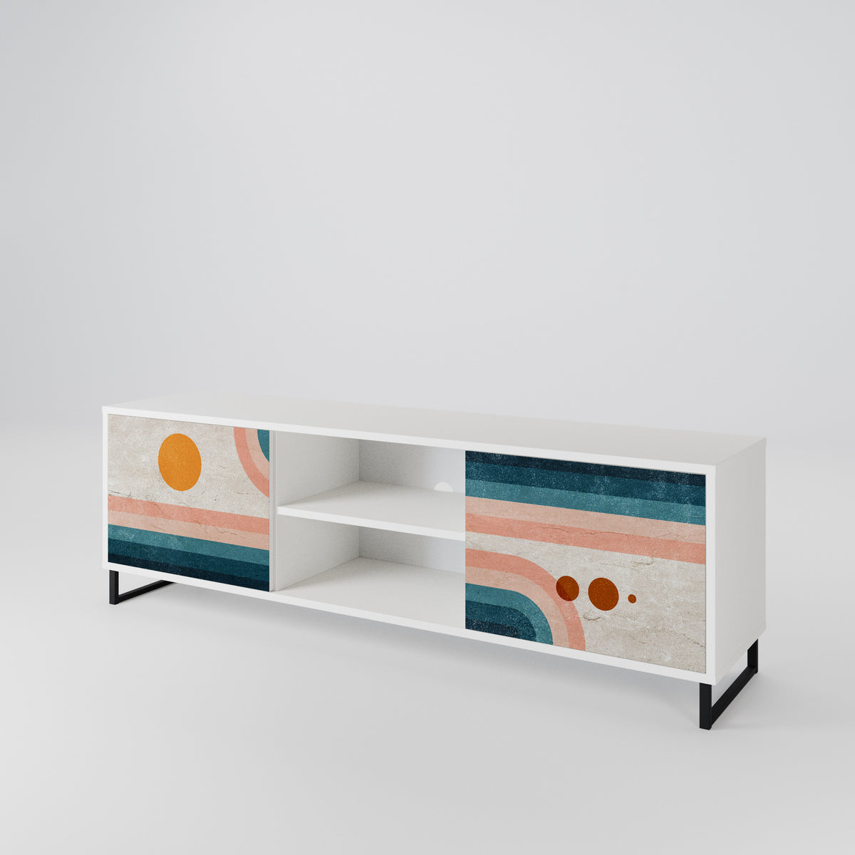 TWO HALVES Mueble de TV de 2 Puertas