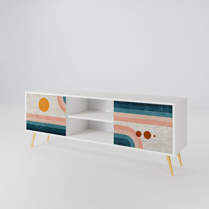 TWO HALVES Mueble de TV de 2 Puertas