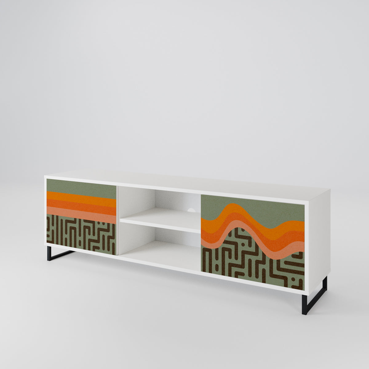 SIMPLE SOLUTIONS Mueble de TV de 2 Puertas