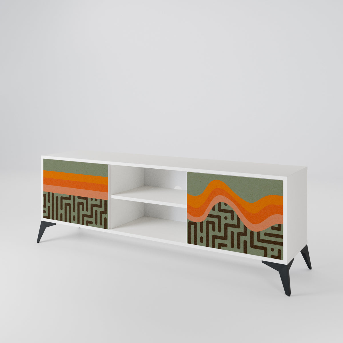 SIMPLE SOLUTIONS Mueble de TV de 2 Puertas