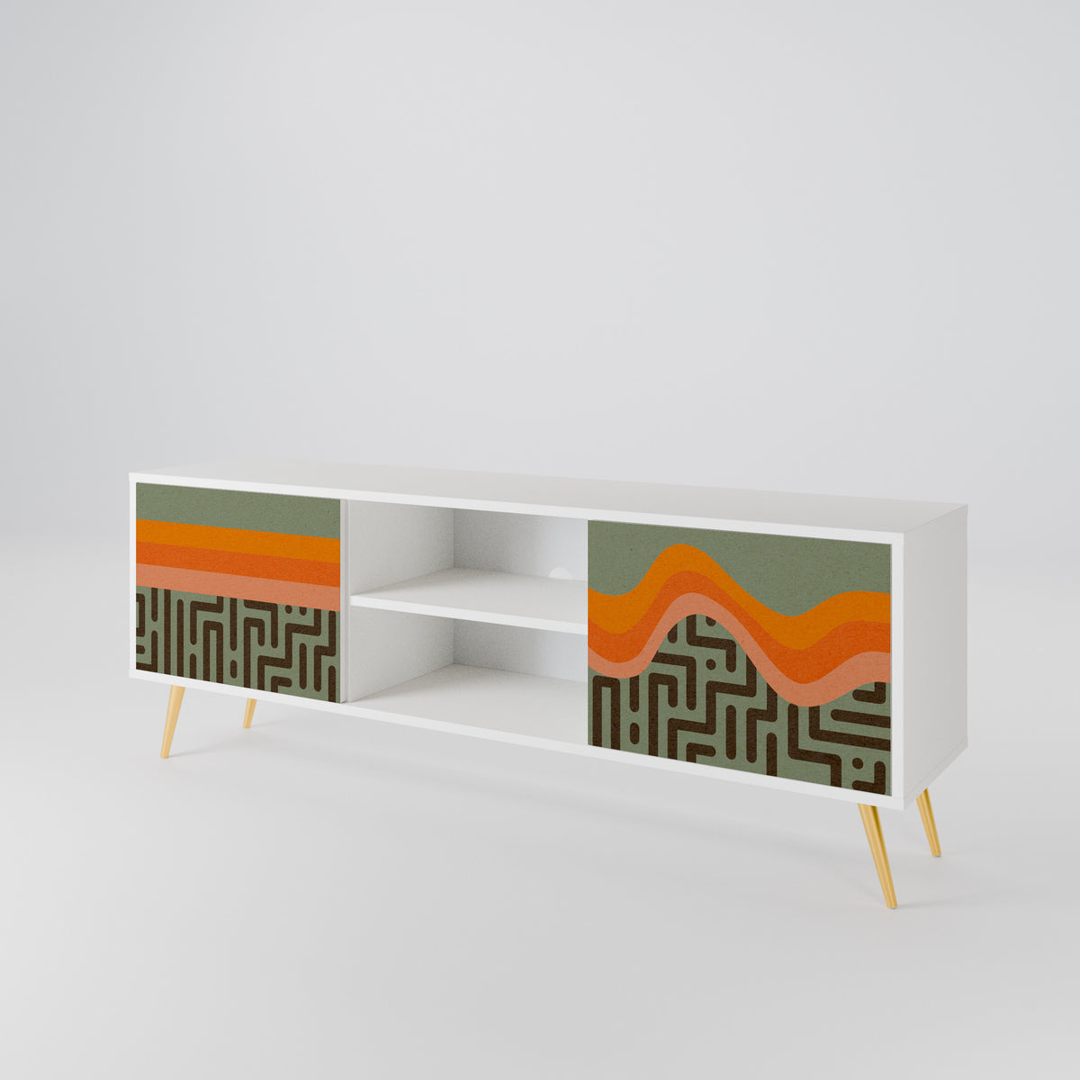 SIMPLE SOLUTIONS Mueble de TV de 2 Puertas