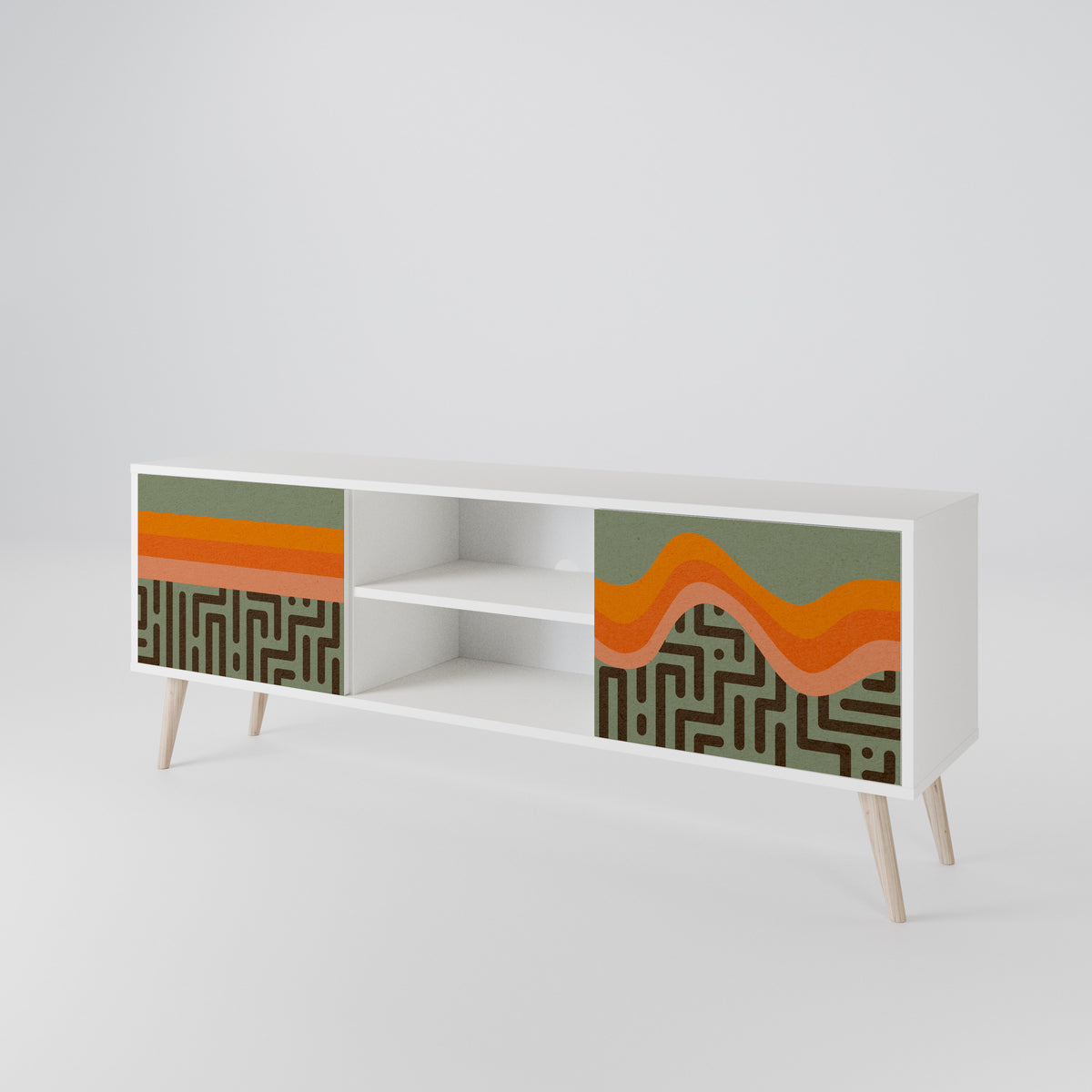 SIMPLE SOLUTIONS Mueble de TV de 2 Puertas