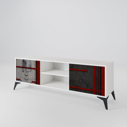 GRAY FIGURES Mueble de TV de 2 Puertas