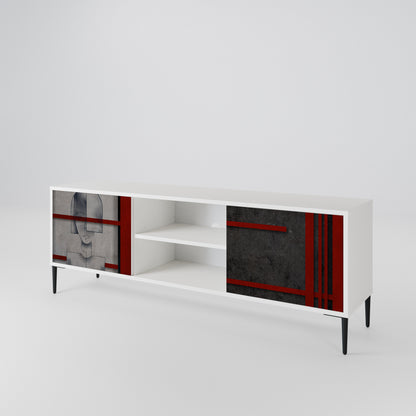 GRAY FIGURES Mueble de TV de 2 Puertas