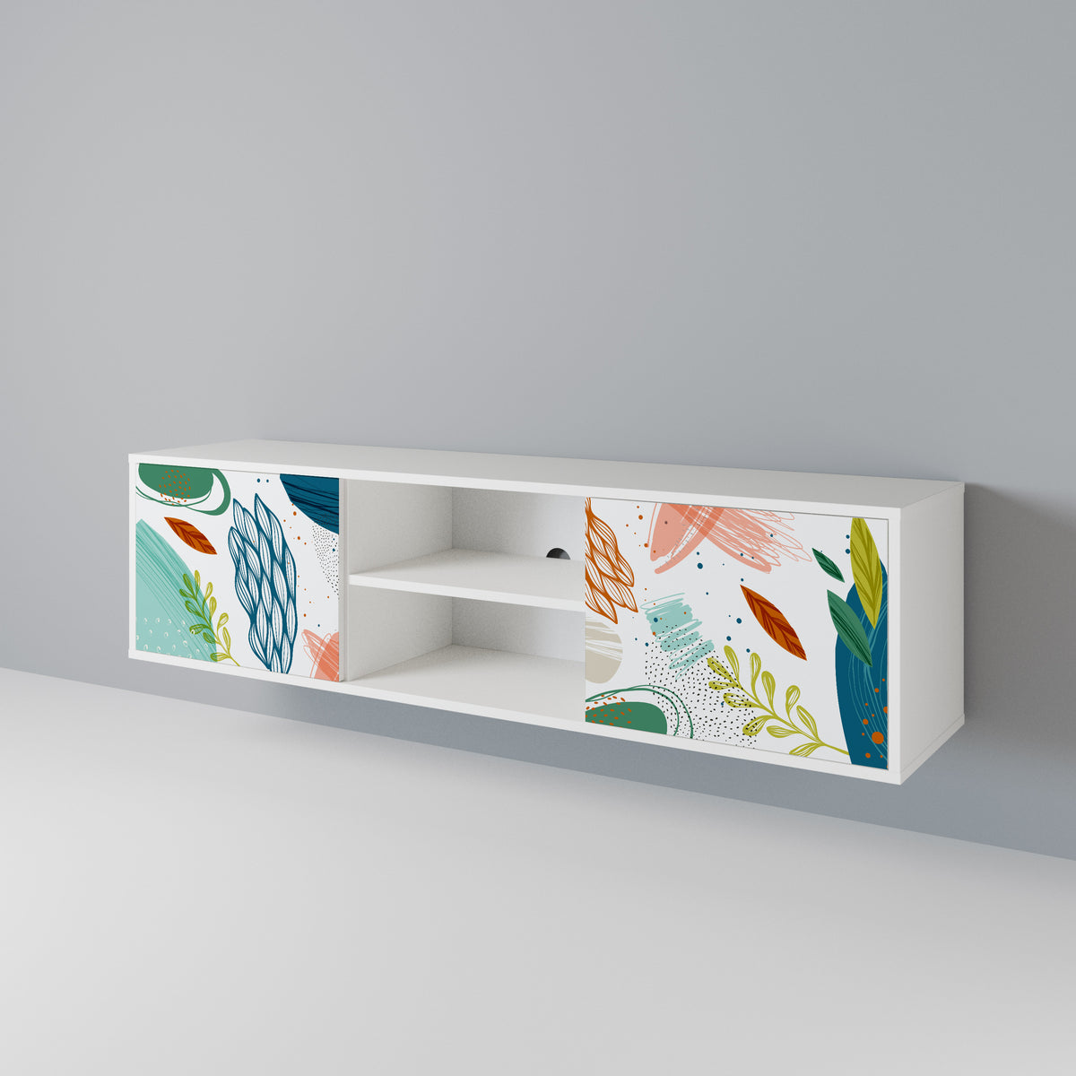 BOTANICAL HURRICANE Mueble de TV de 2 Puertas