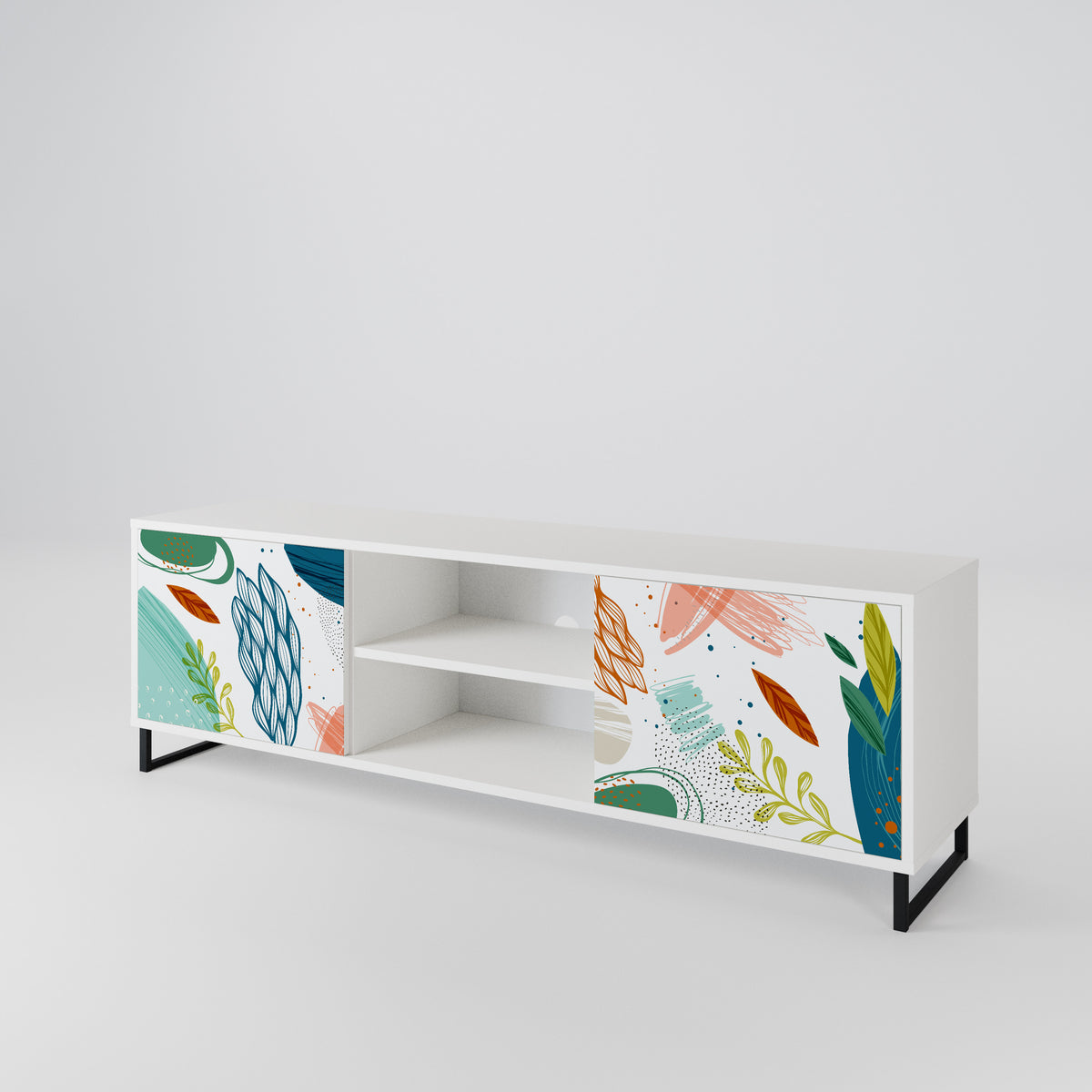 BOTANICAL HURRICANE Mueble de TV de 2 Puertas