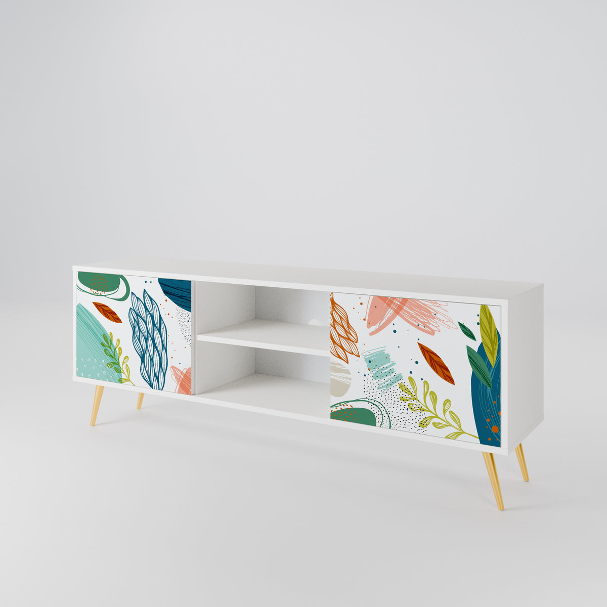 BOTANICAL HURRICANE Mueble de TV de 2 Puertas
