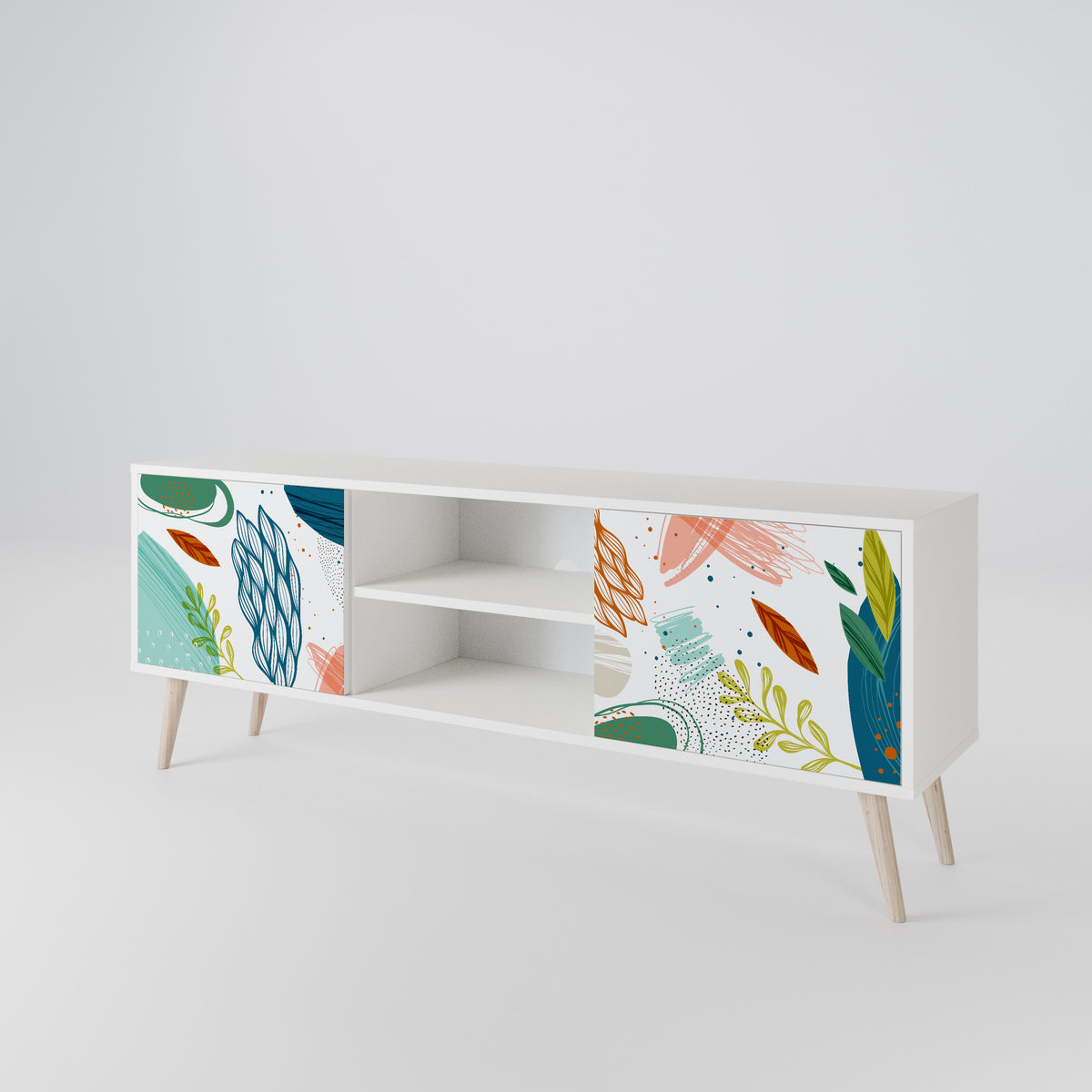 BOTANICAL HURRICANE Mueble de TV de 2 Puertas