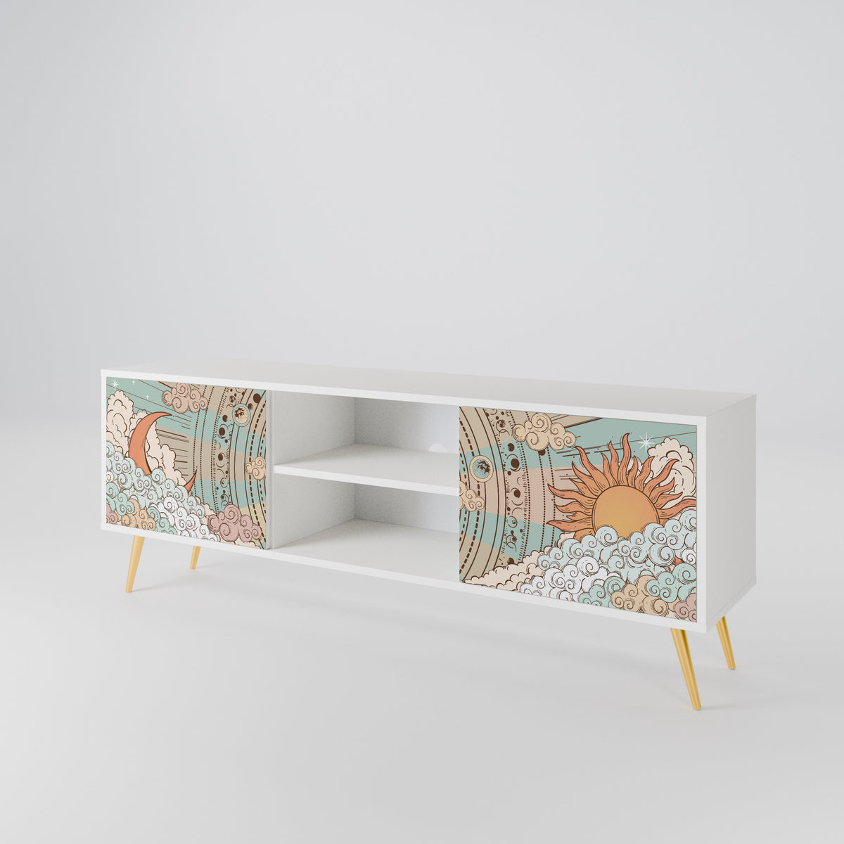 MYSTICAL STRUCTURE Mueble de TV de 2 Puertas