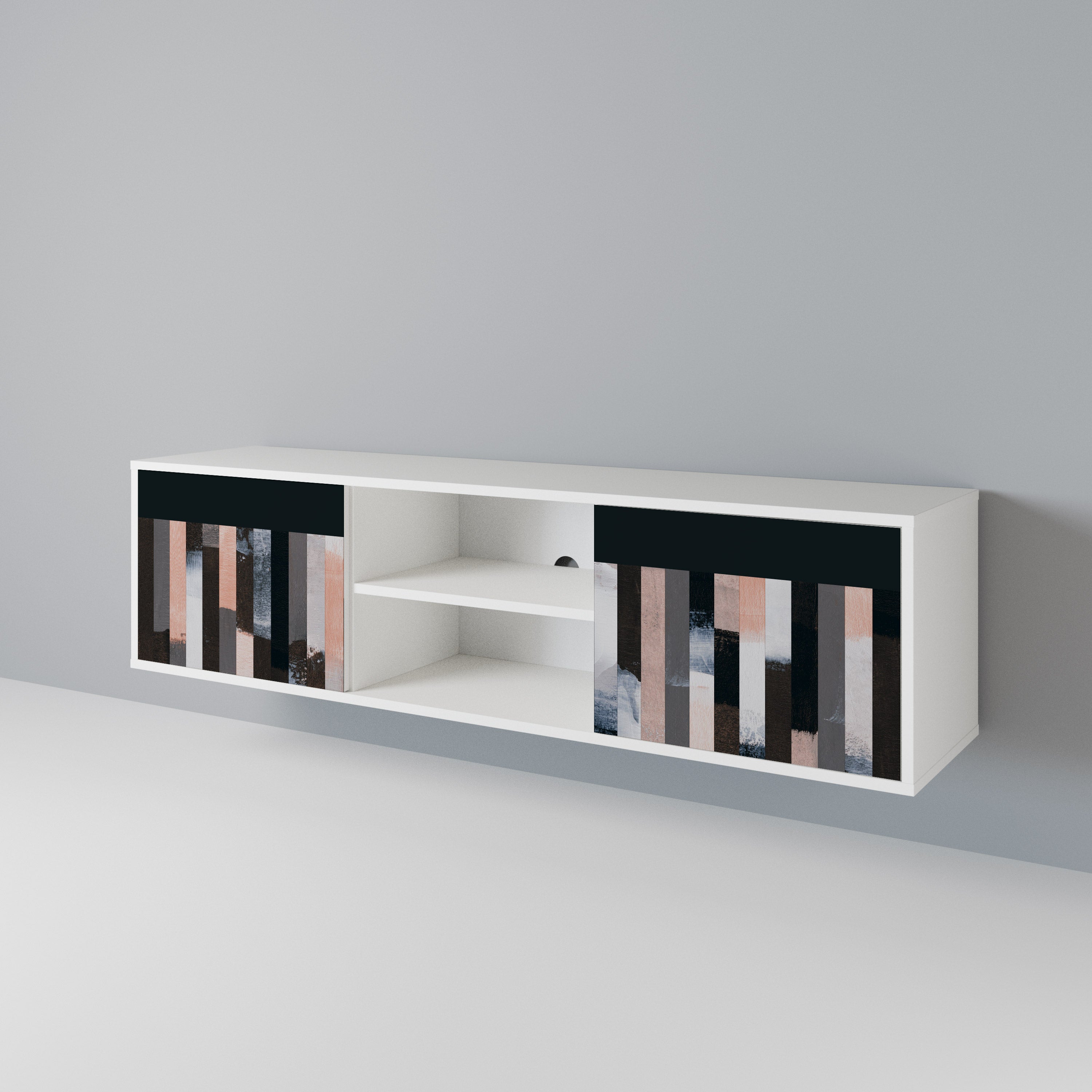COLLAGE OF RECTANGLES 2-Door TV Cabinet