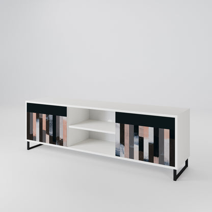 COLLAGE OF RECTANGLES Mueble de TV de 2 Puertas