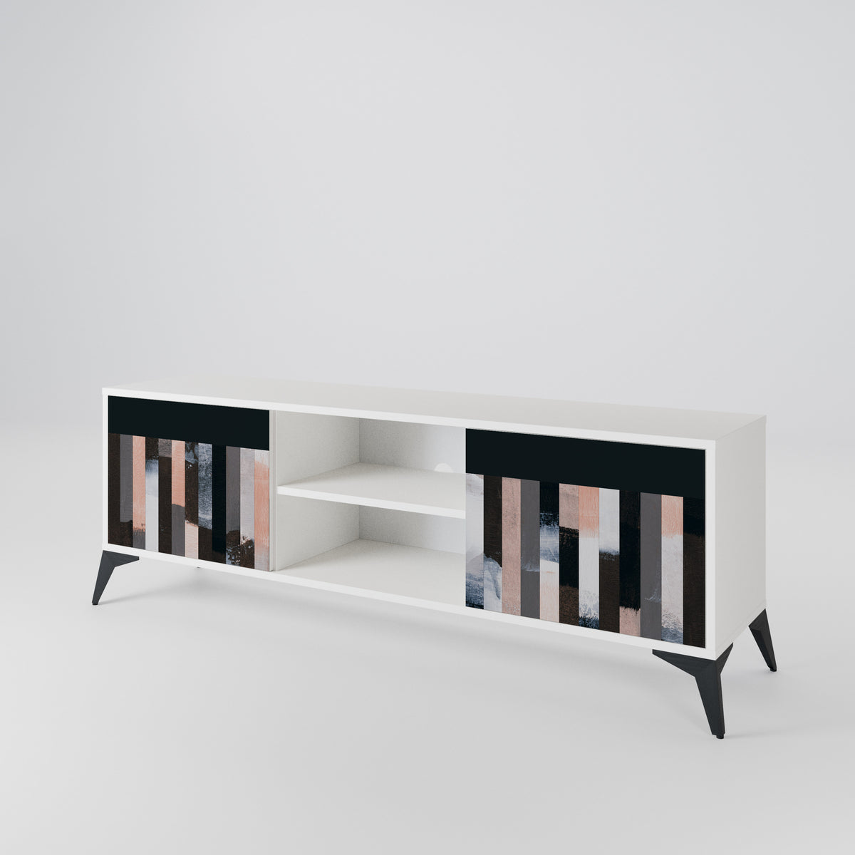 COLLAGE OF RECTANGLES Mueble de TV de 2 Puertas