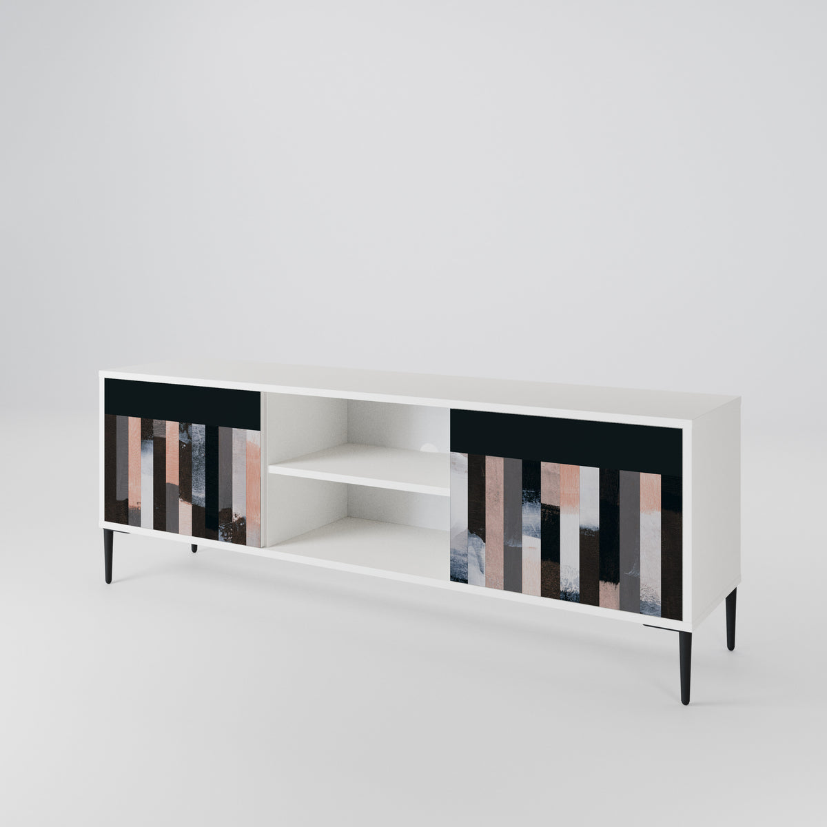 COLLAGE OF RECTANGLES Mueble de TV de 2 Puertas
