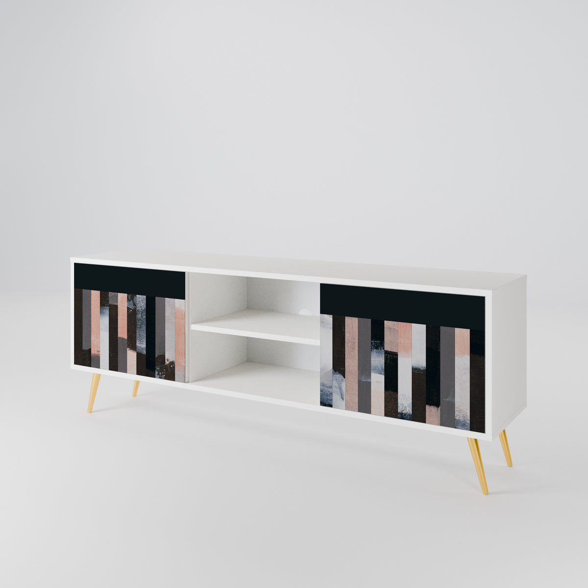 COLLAGE OF RECTANGLES Mueble de TV de 2 Puertas