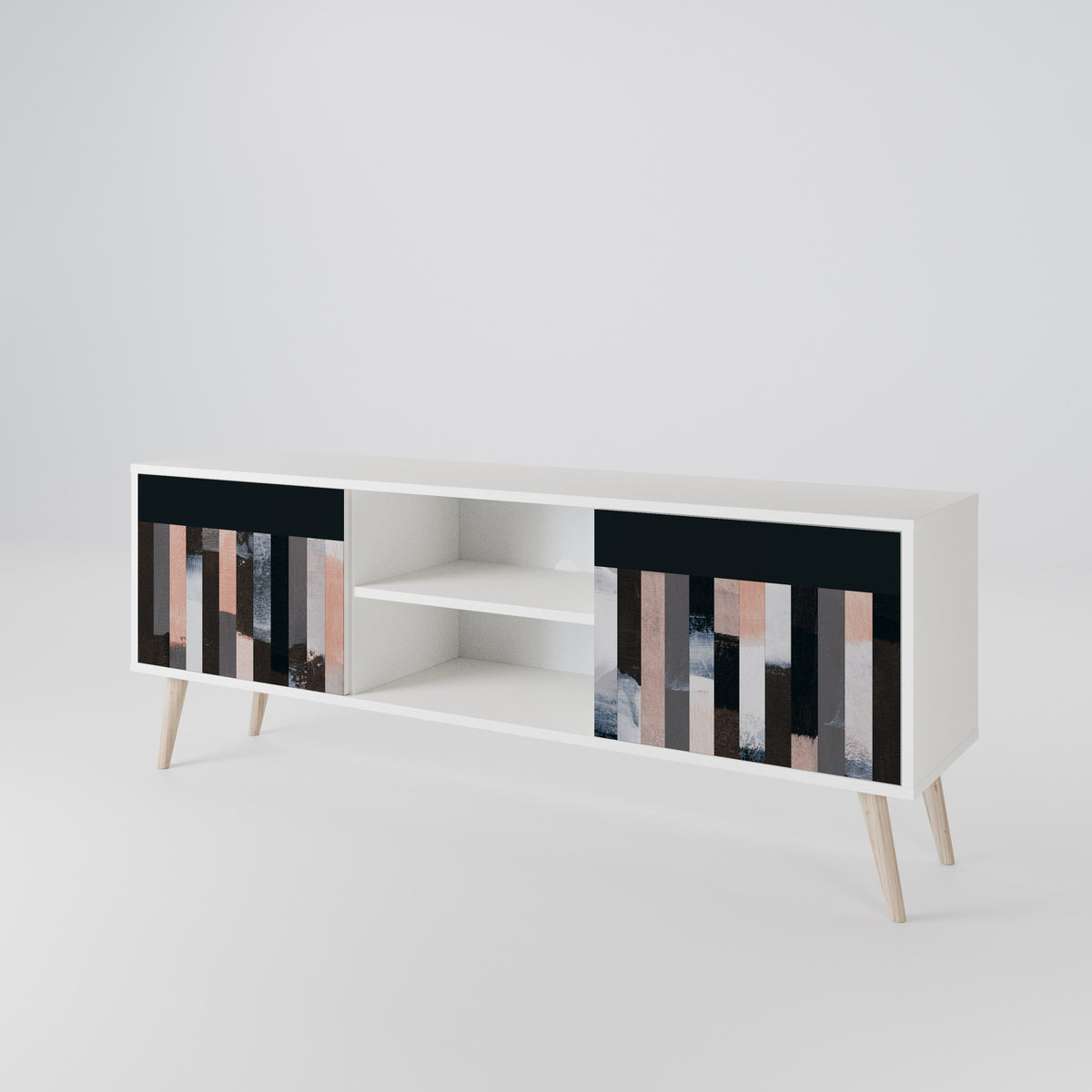 COLLAGE OF RECTANGLES Mueble de TV de 2 Puertas