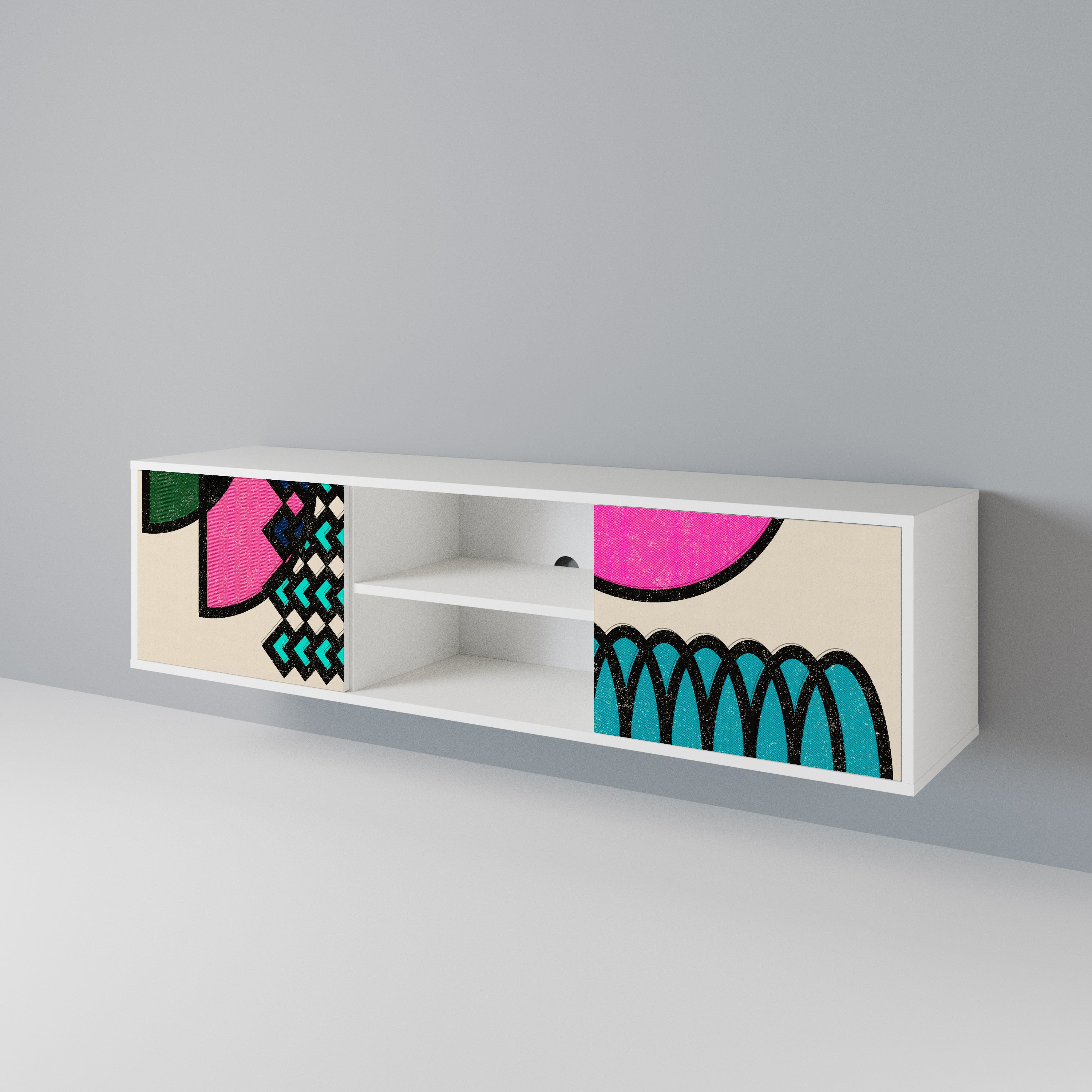 GEOMETRIC RHAPSODY Mueble de TV de 2 Puertas