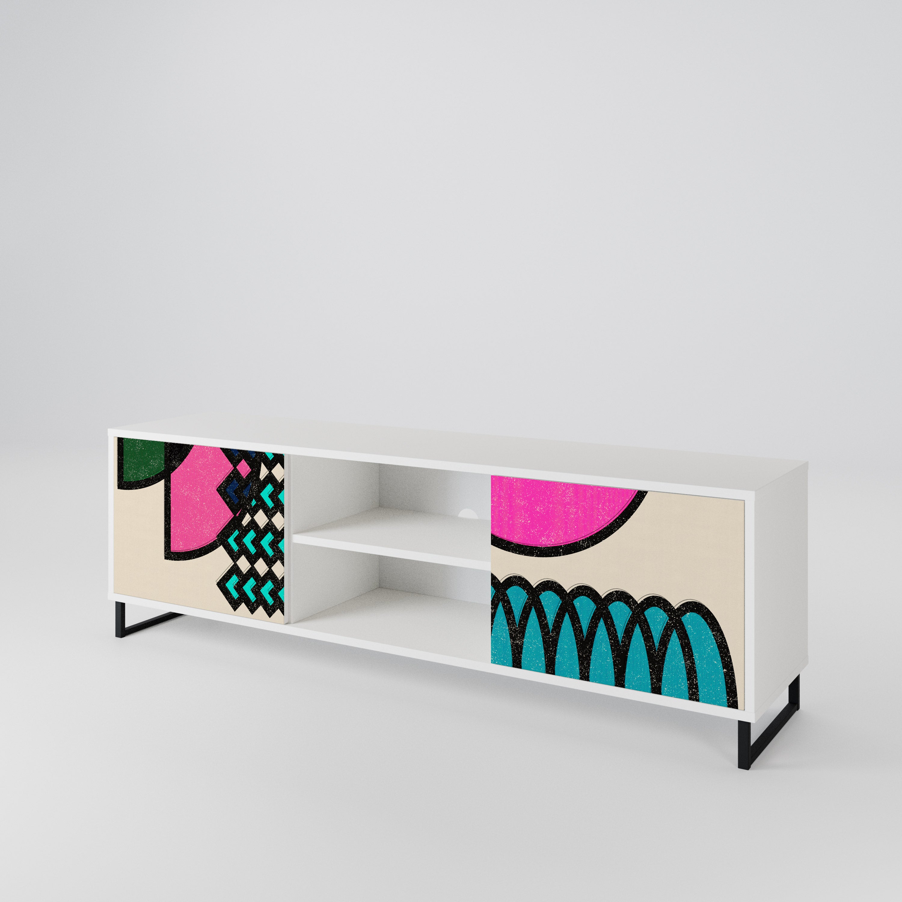 GEOMETRIC RHAPSODY Mueble de TV de 2 Puertas