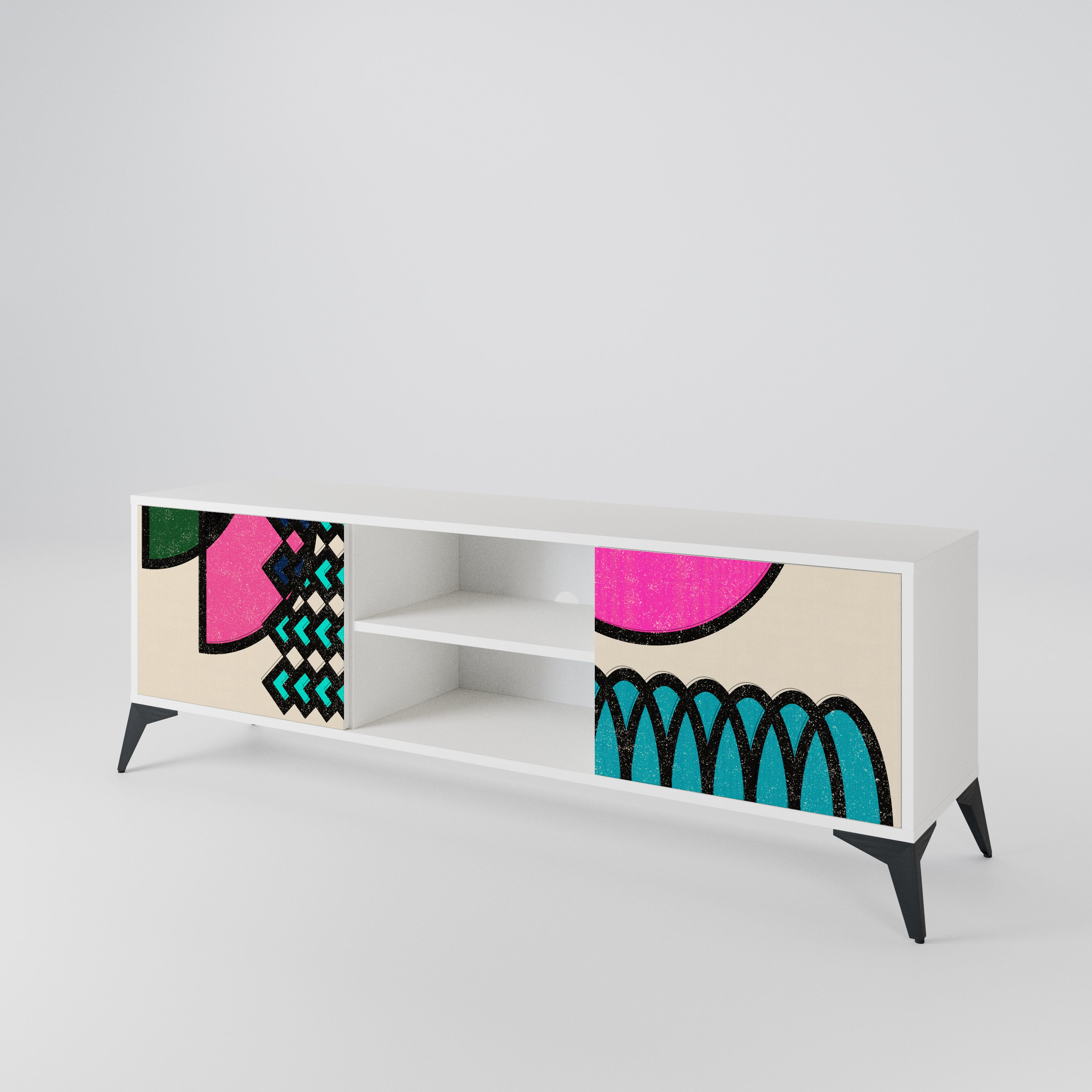 GEOMETRIC RHAPSODY Mueble de TV de 2 Puertas